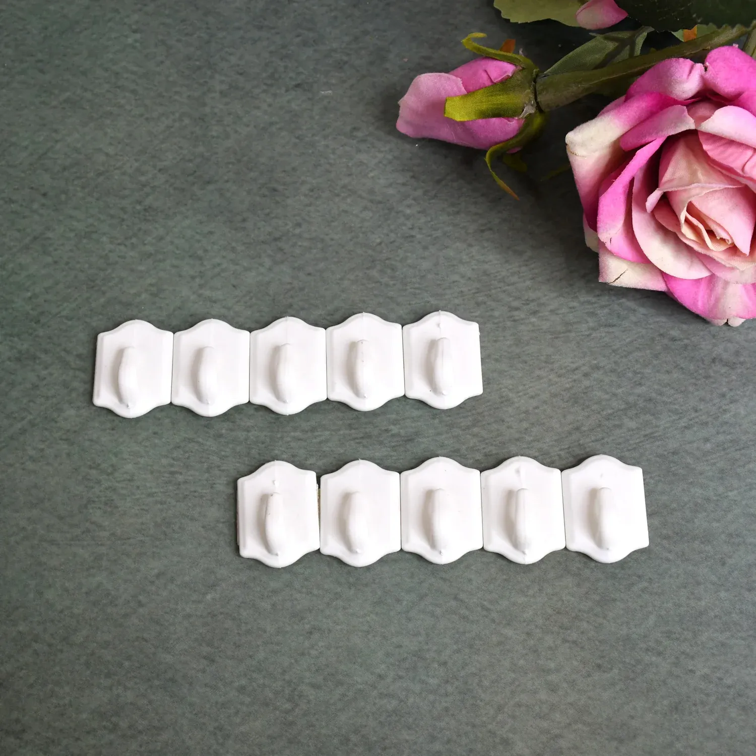 Premium Adhesive Wall Hooks – Strong Drill-Free Set of 10 | GlimmerHome - Buy Online at Alikart