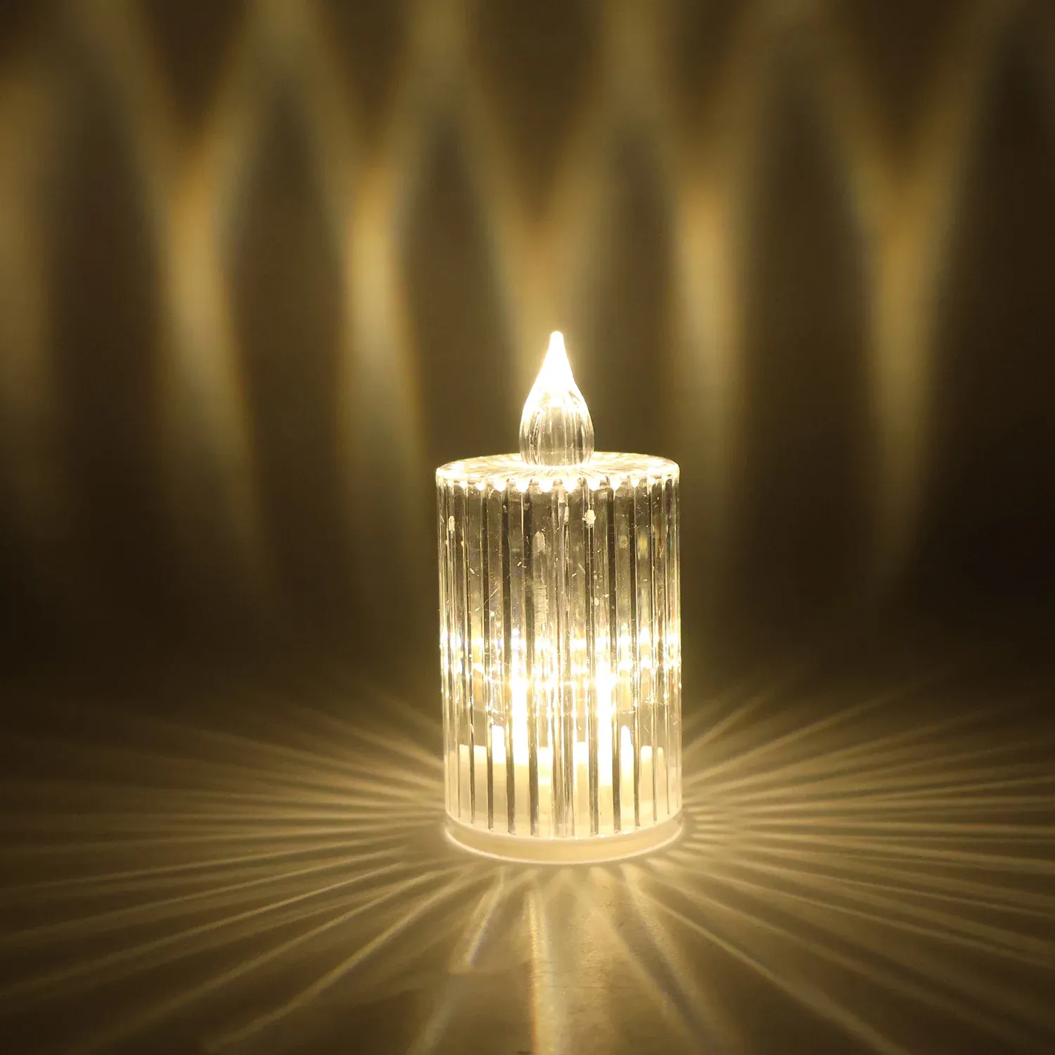 LED Flameless Decorative Candle Set – Smokeless Crystal Design - Detailed Feature View 5
