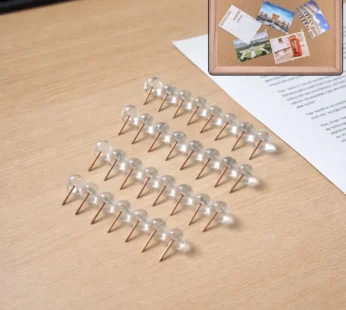 Transparent Crystal Head Push Pins Set for Notice Board (30 pc)