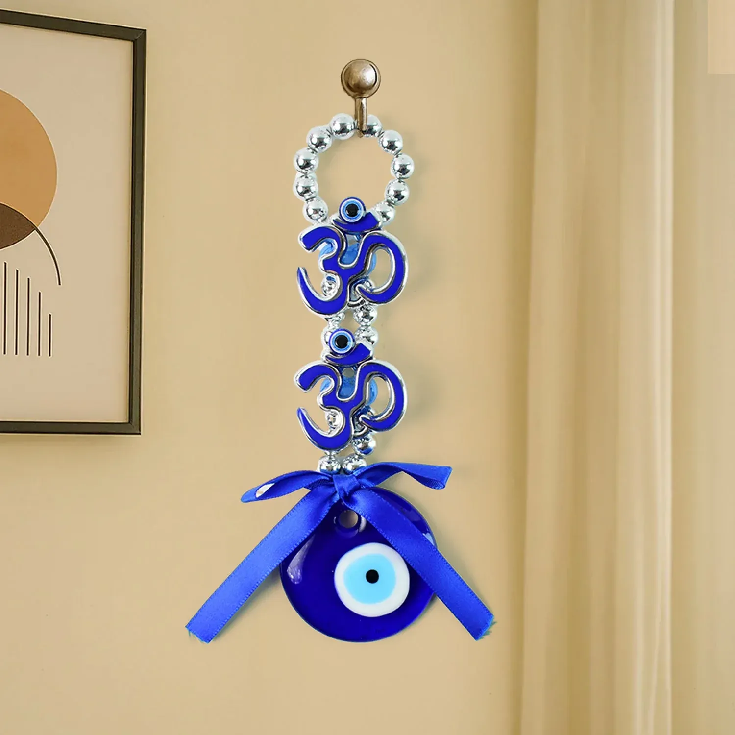 Double OM Evil Eye Hanging – Spiritual Protection Decor - Detailed Feature View 5