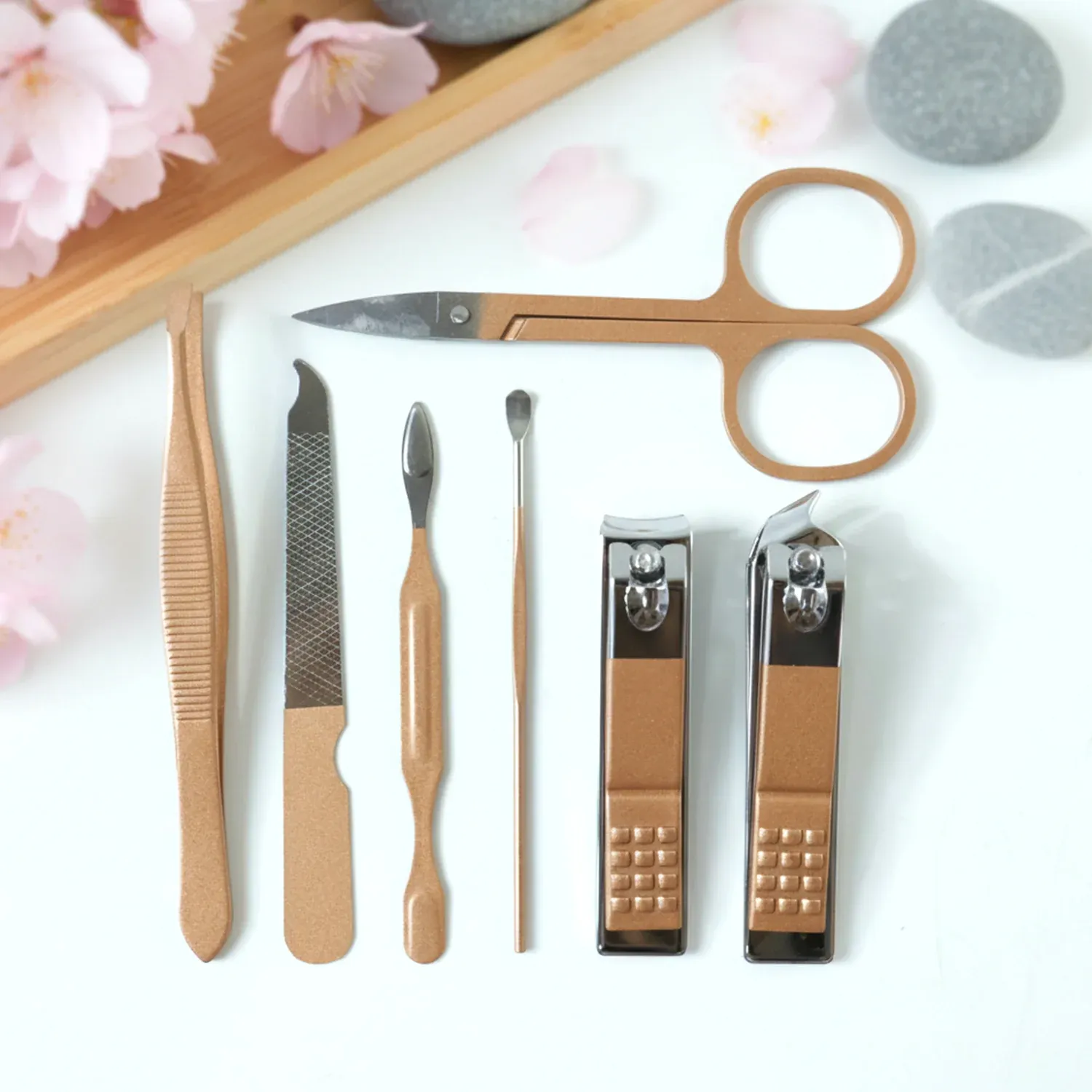 7-in-1 Premium Manicure & Pedicure Grooming Kit with Compact Case - Detailed Feature View 3