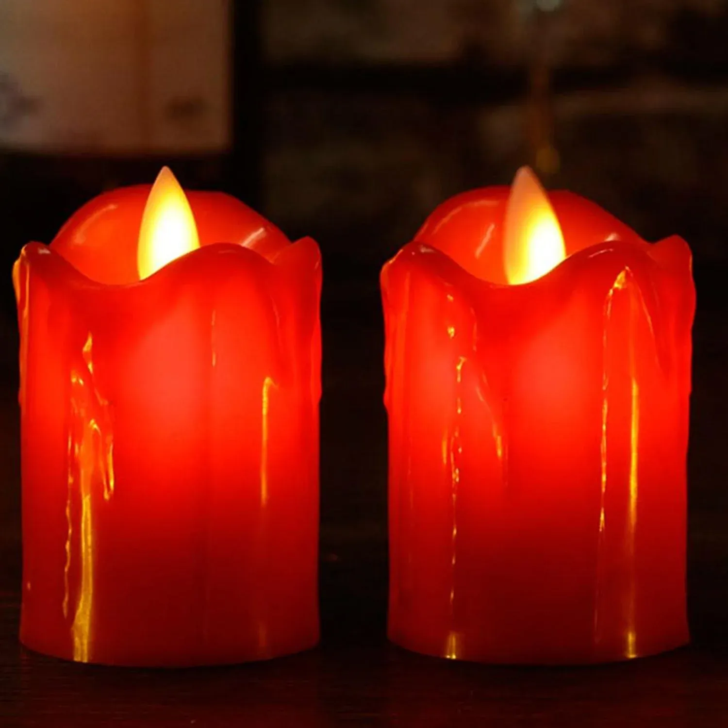 Flameless LED Candles – 24pc Multicolor Melted Design | Fresova - Detailed Feature View 3