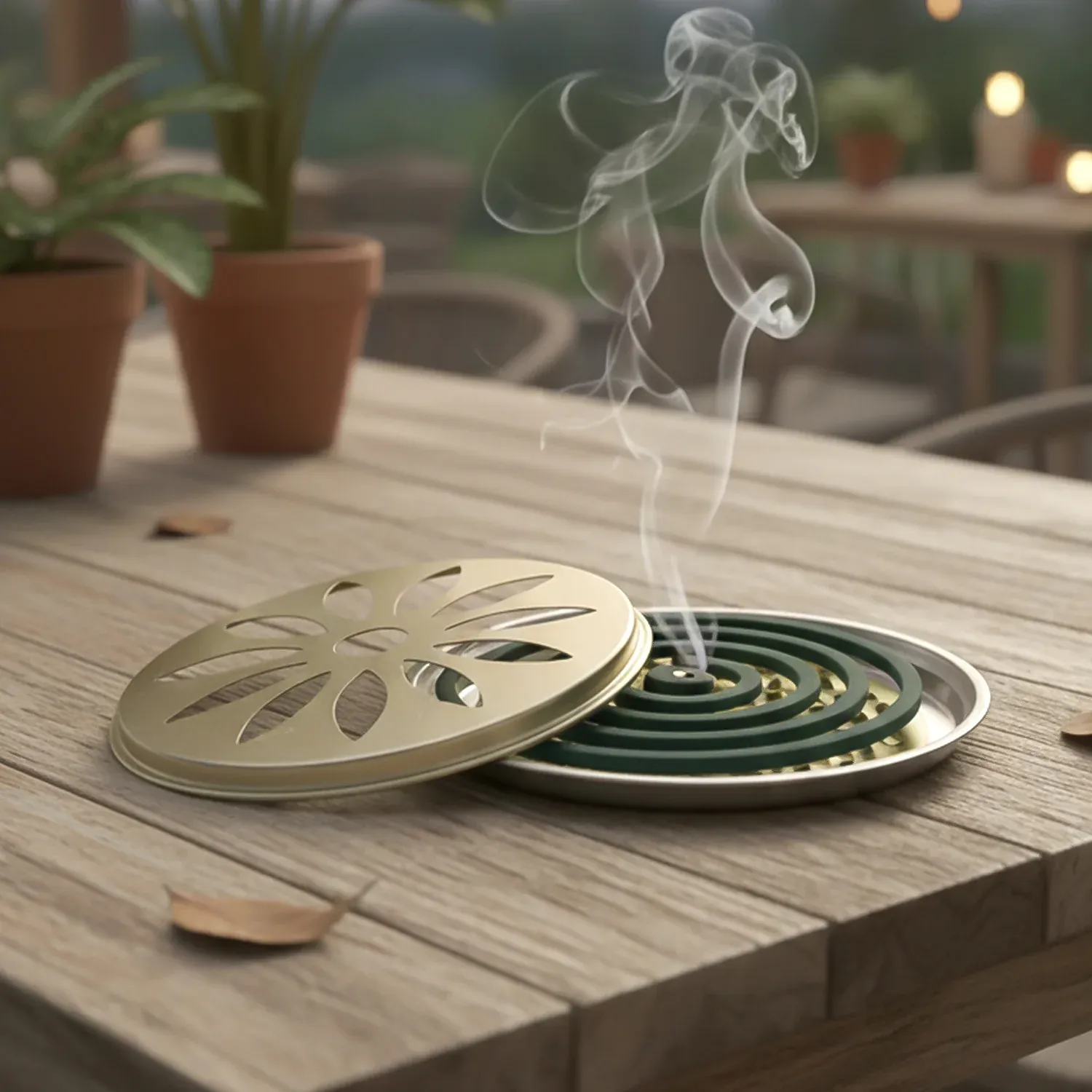 Metal Mosquito Coil Stand with Protective Cover – Durable and Safe - Detailed Feature View 5