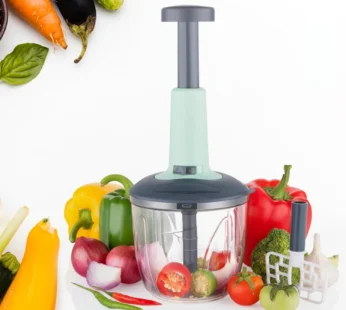 1100 ml 2 in 1 Push Up Chopper with 6 Sharp Blades Vegetable and Fruit Cutter