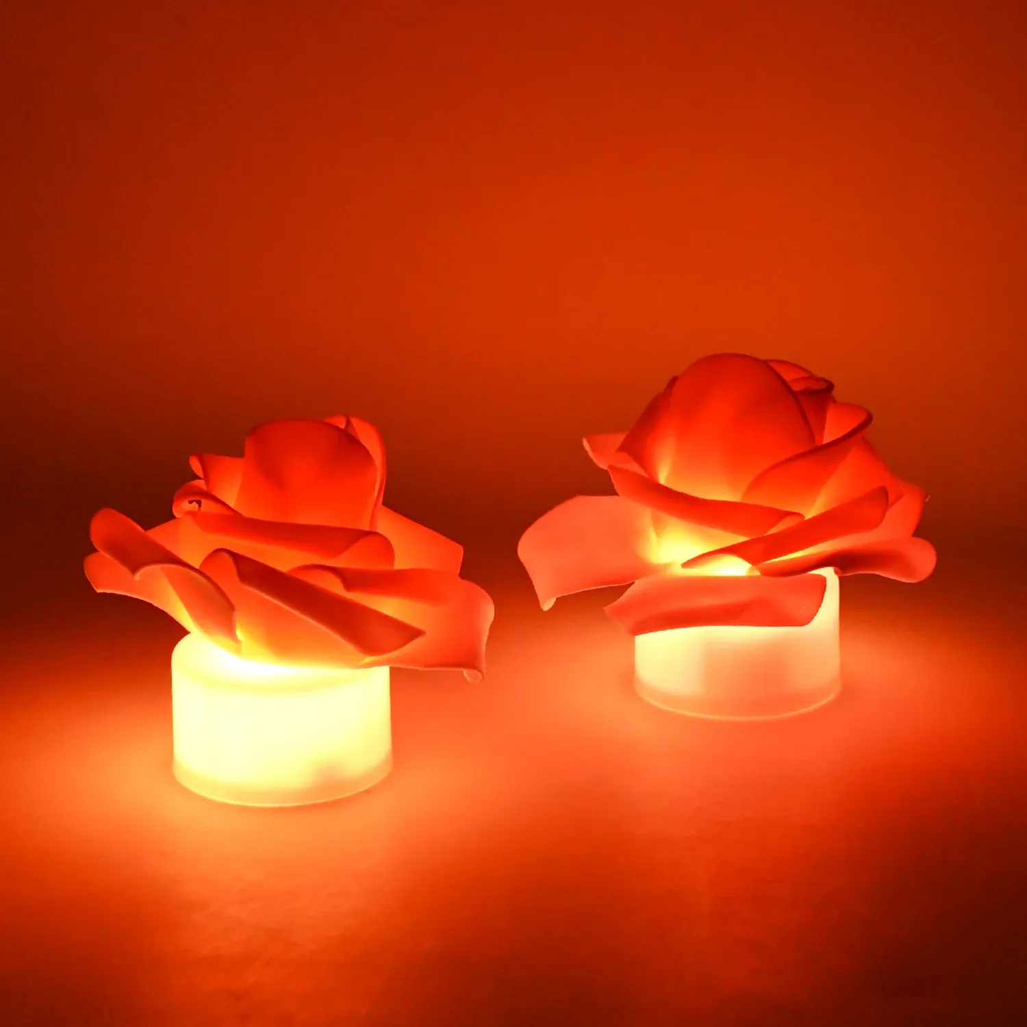 Premium Rose LED Flickering Tealight Candles – Romantic Flameless Glow - Buy Online at Alikart