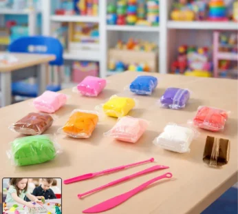 Kids 12-Color Antibacterial Super Clay Set for Creative Play