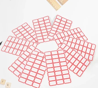 Blank Label Sticker Sheets with Red Border – 10 Multipurpose Sheets