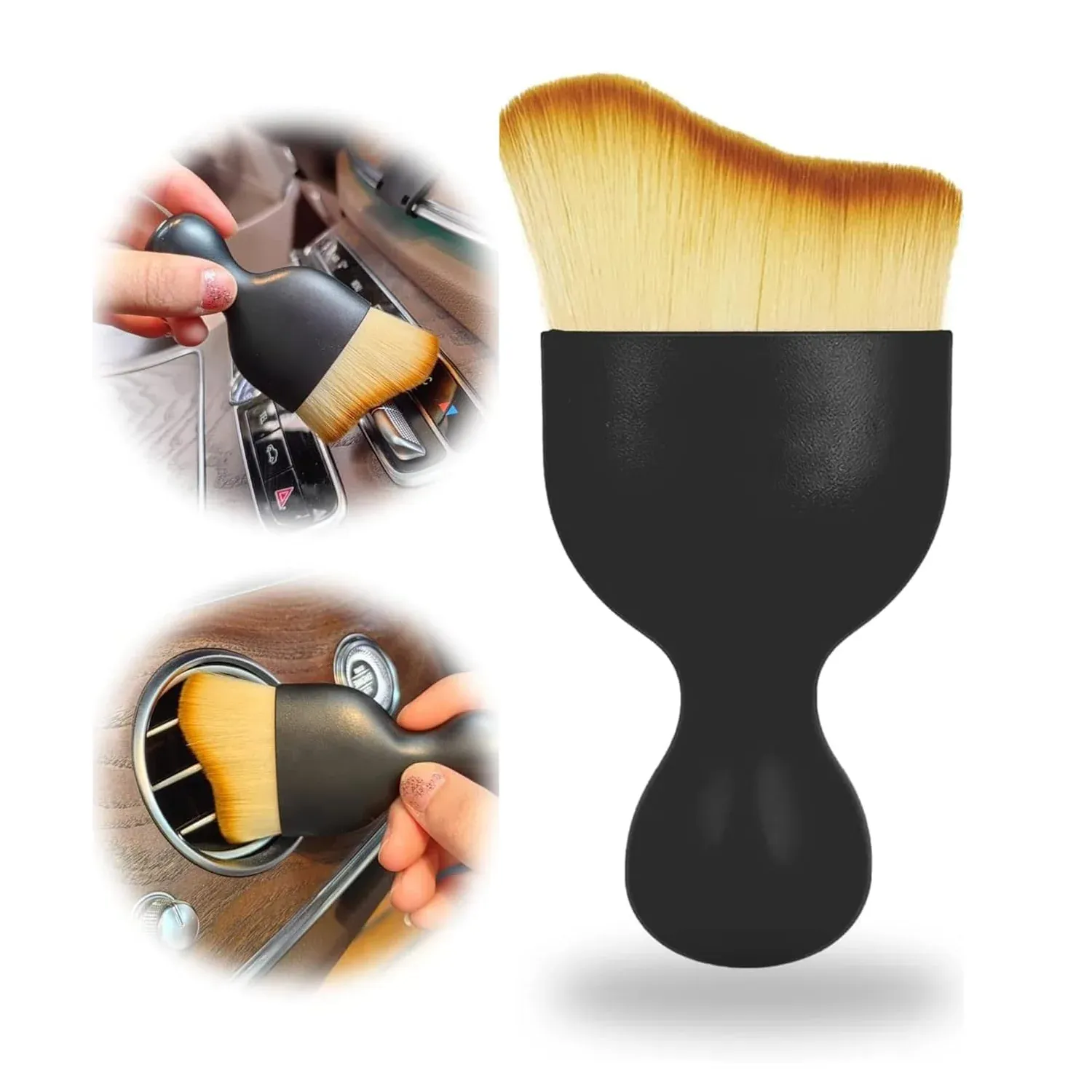 Premium Mini Soft Car Interior Cleaning Brush – Gentle & Effective Dust Removal - Buy Online at Alikart