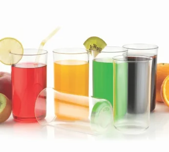 Glossy Plastic Glass Set (6 Pc / 300 ML)