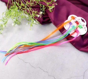 Kids Hair Extensions – 6 Pc Colorful Clip-In Braid Set
