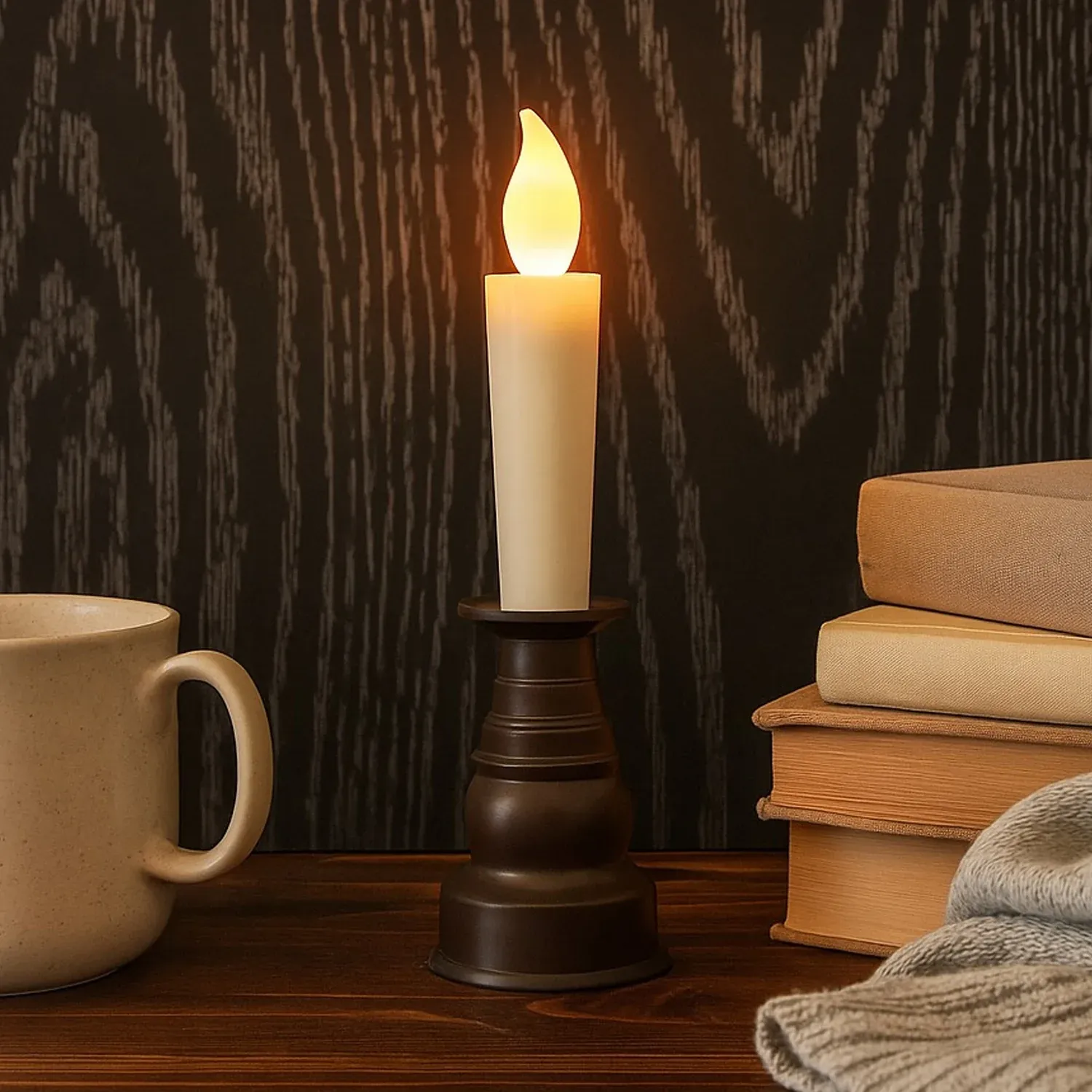 Premium Premium LED Flameless Candle with Holder (1 Pc) - Buy Online at Alikart