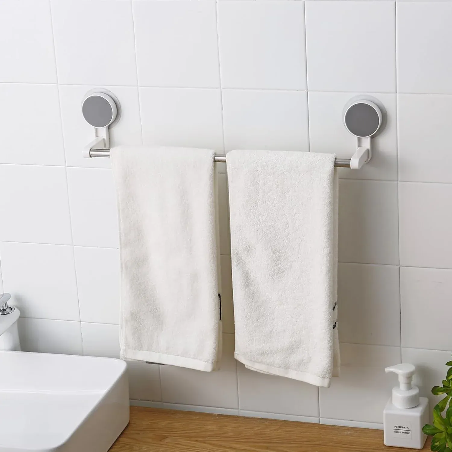 Premium Self-Adhesive Rust-Resistant Towel Rod - Punch-Free Mount - Buy Online at Alikart