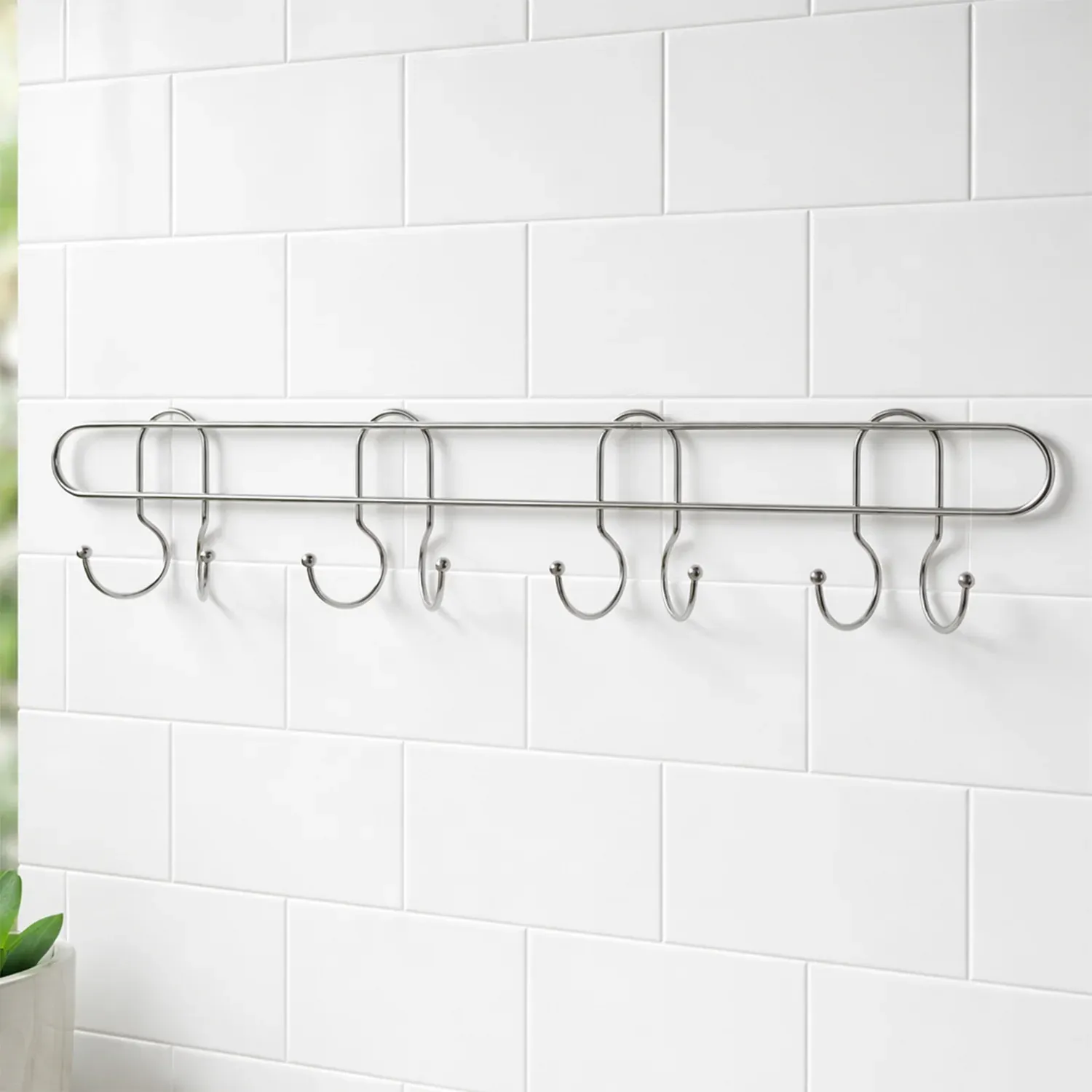 Heavy Duty Wall Mounted Hook Rack – Durable Stainless Steel Organizer - Detailed Feature View 6