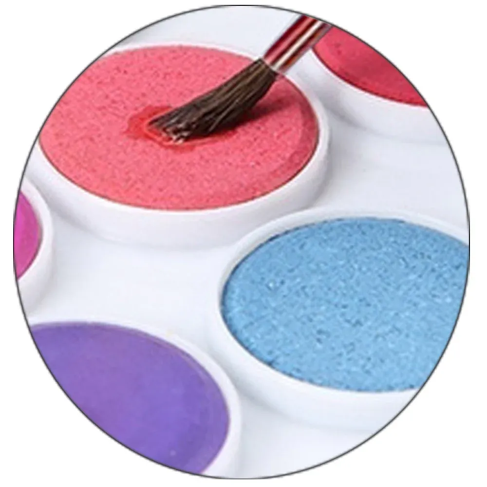 Painting Water Color Kit - 12 Shades and Paint Brush (13 Pcs) - Detailed Feature View 6