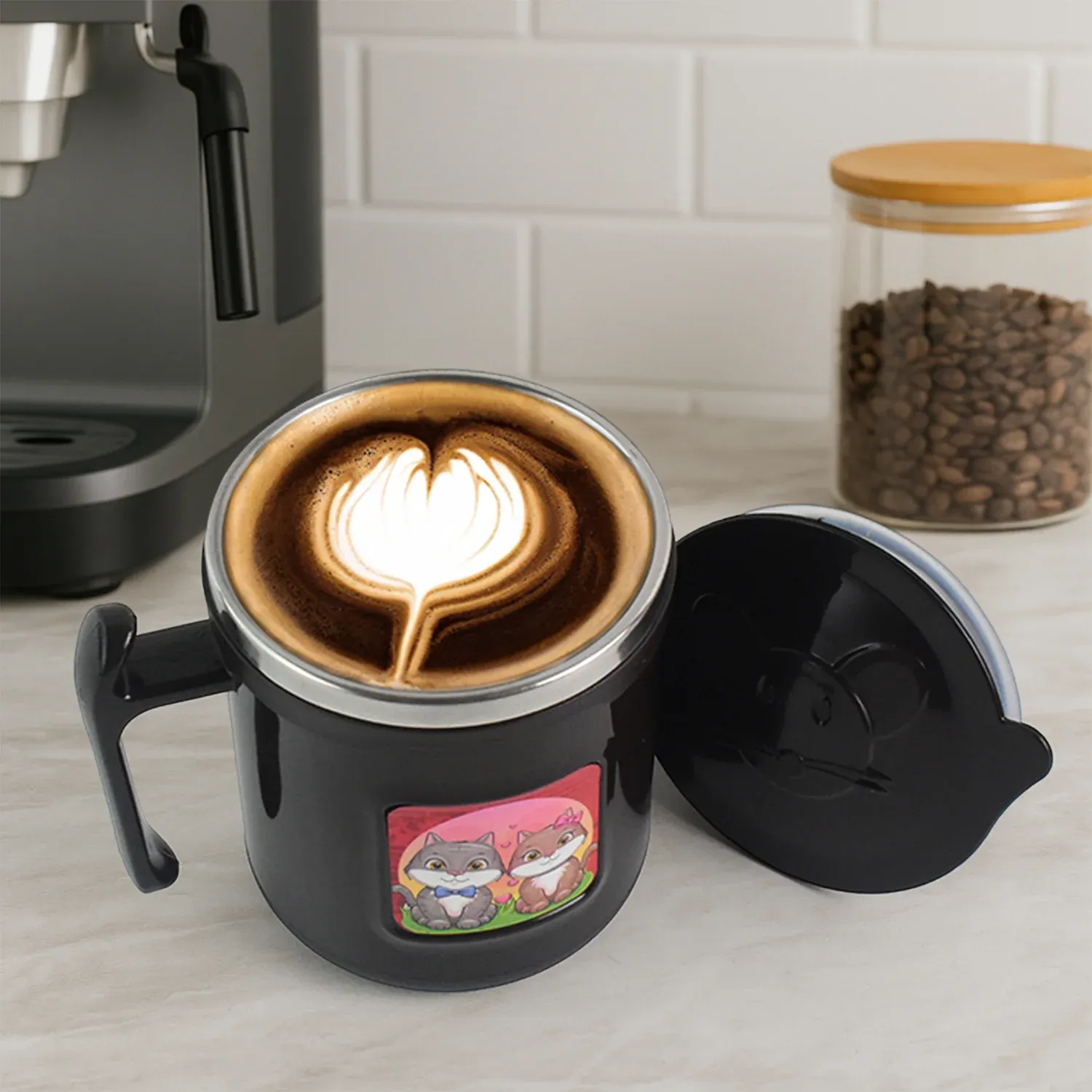 Cat Mug – 250 ml Insulated Stainless Steel for Kids & Gifting - Detailed Feature View 5