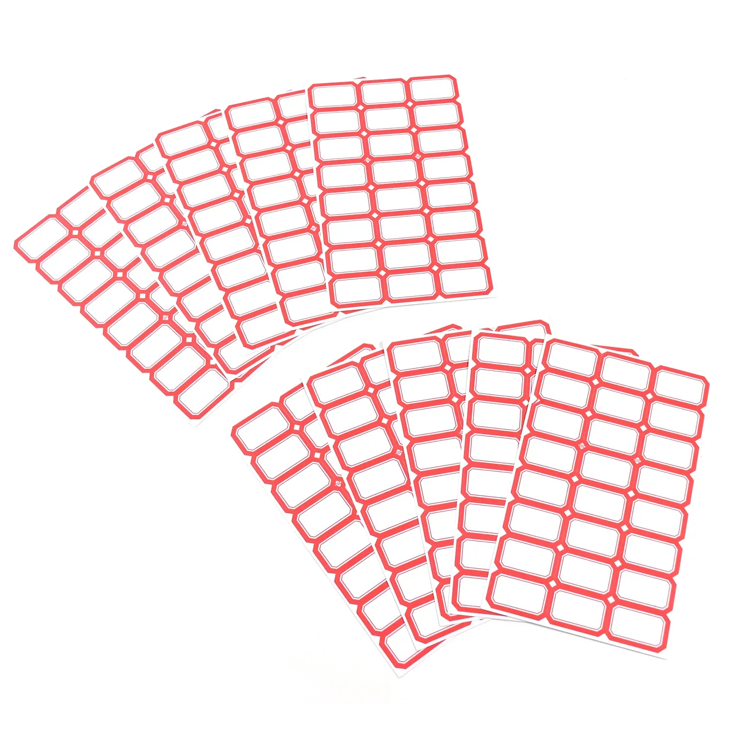 Multipurpose Blank Label Sticker Sheets with Red Border - 10 Pack - Detailed Feature View 3