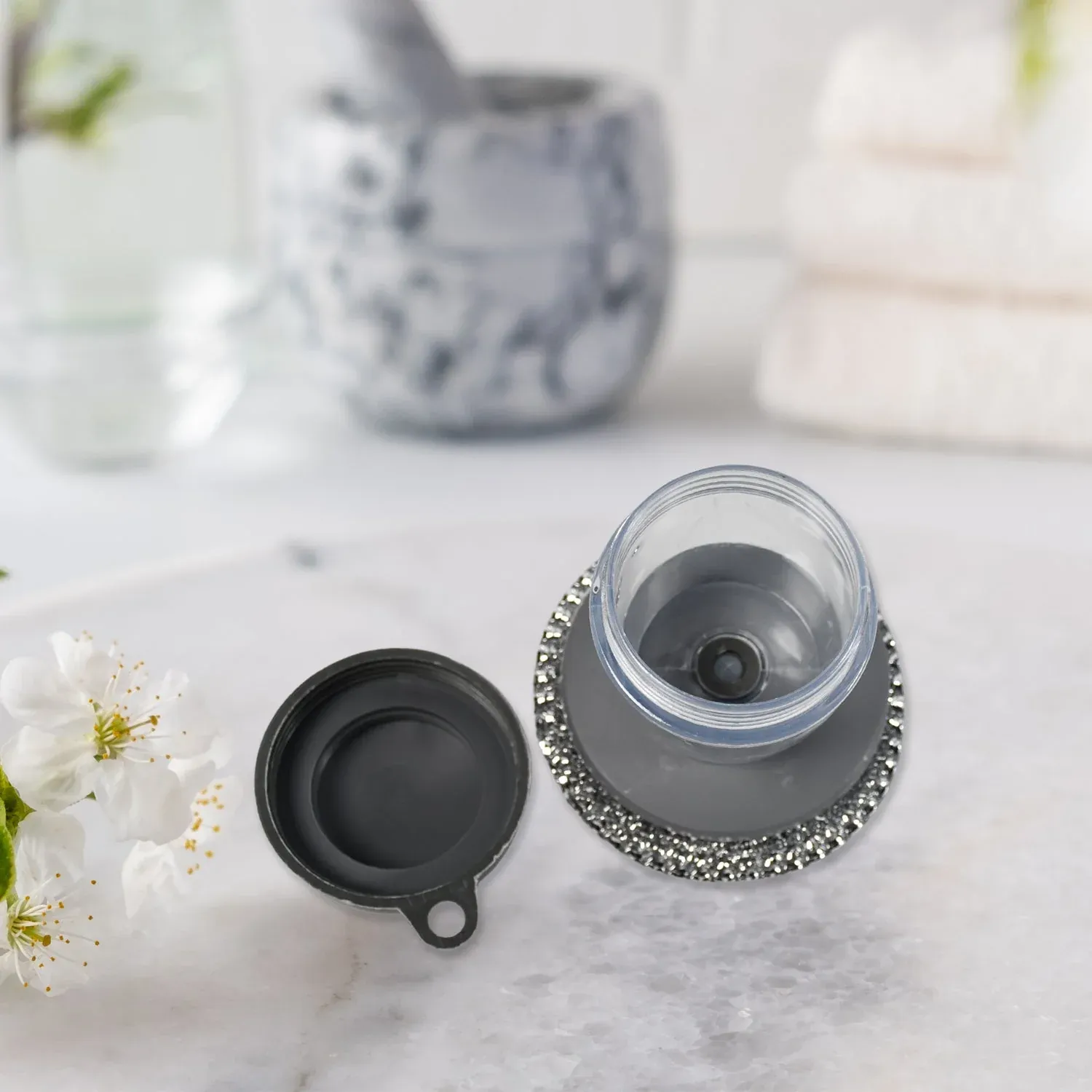 Soap Dispensing Dish Brush (1 Pc): Palm Brush, Kitchen Cleaning - Detailed Feature View 3