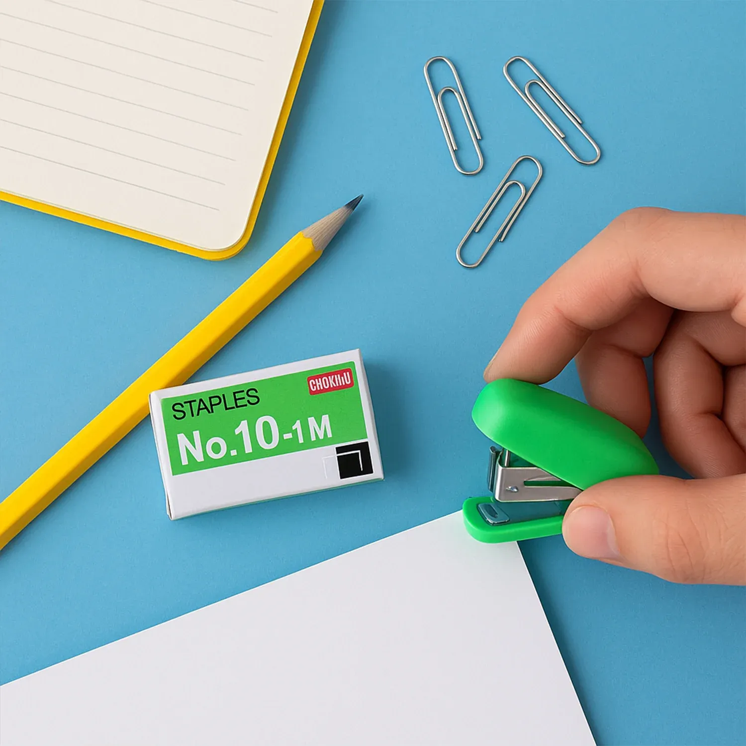Mini Stapler with 1 Strip of Staples (1 Set) - Detailed Feature View 7