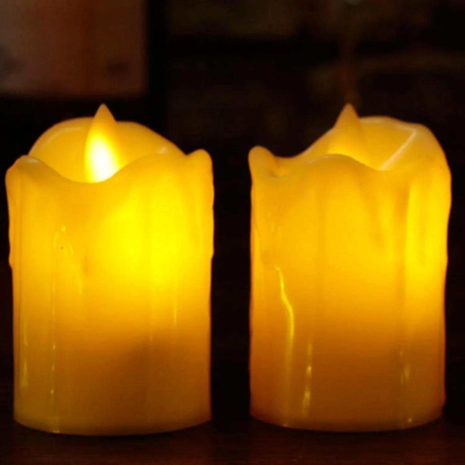 Flameless LED Candles – 24pc Multicolor Melted Design | Fresova - Detailed Feature View 6