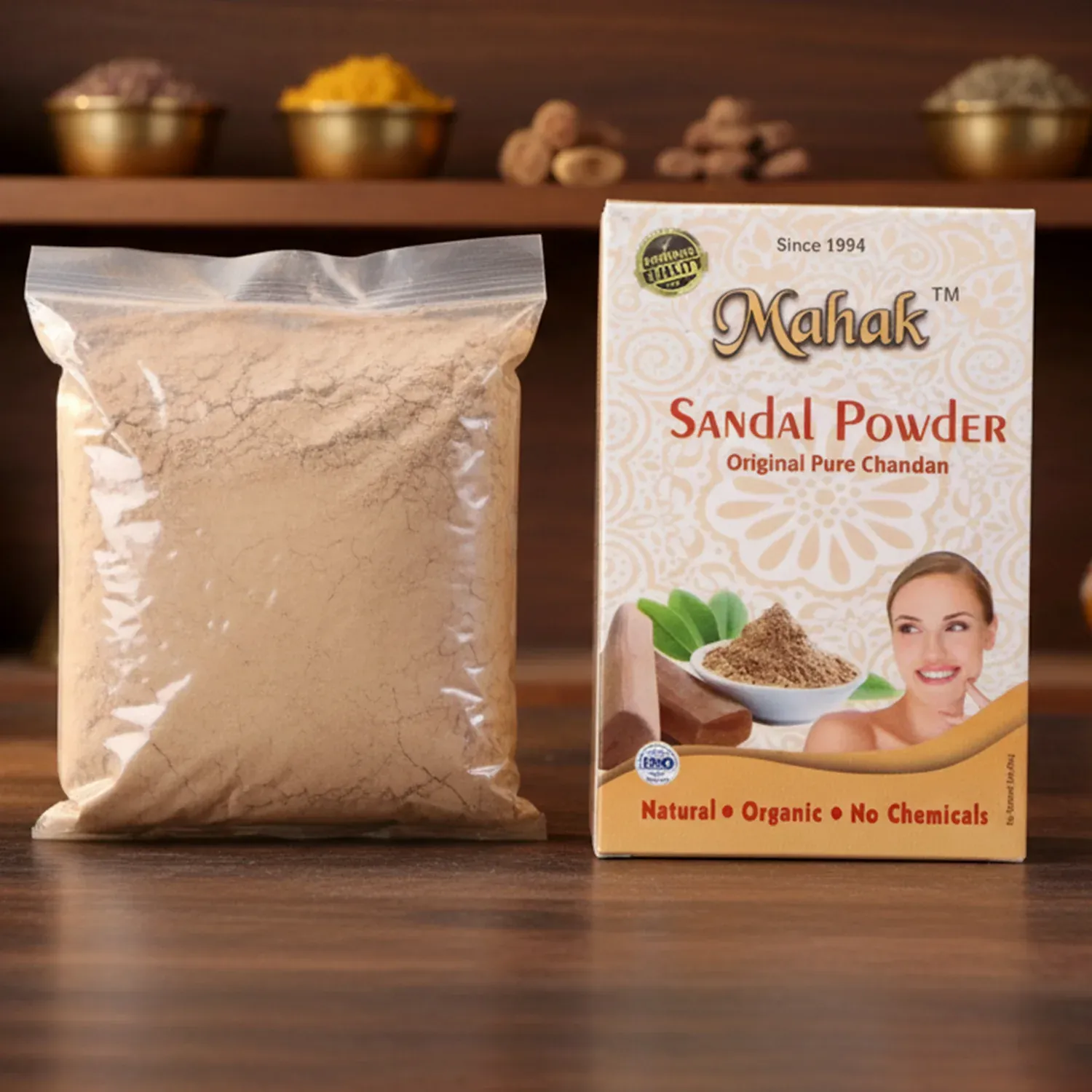 Natural Sandalwood Powder for Face Care – 50 gm - Detailed Feature View 3