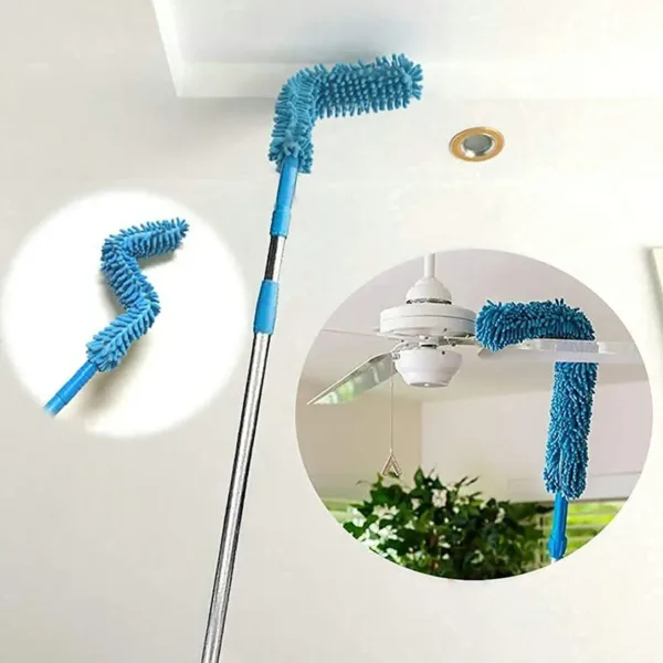 Adjustable Long Handle Microfiber Dust Brush – Foldable Ceiling Cleaner (Mix Color pipe)