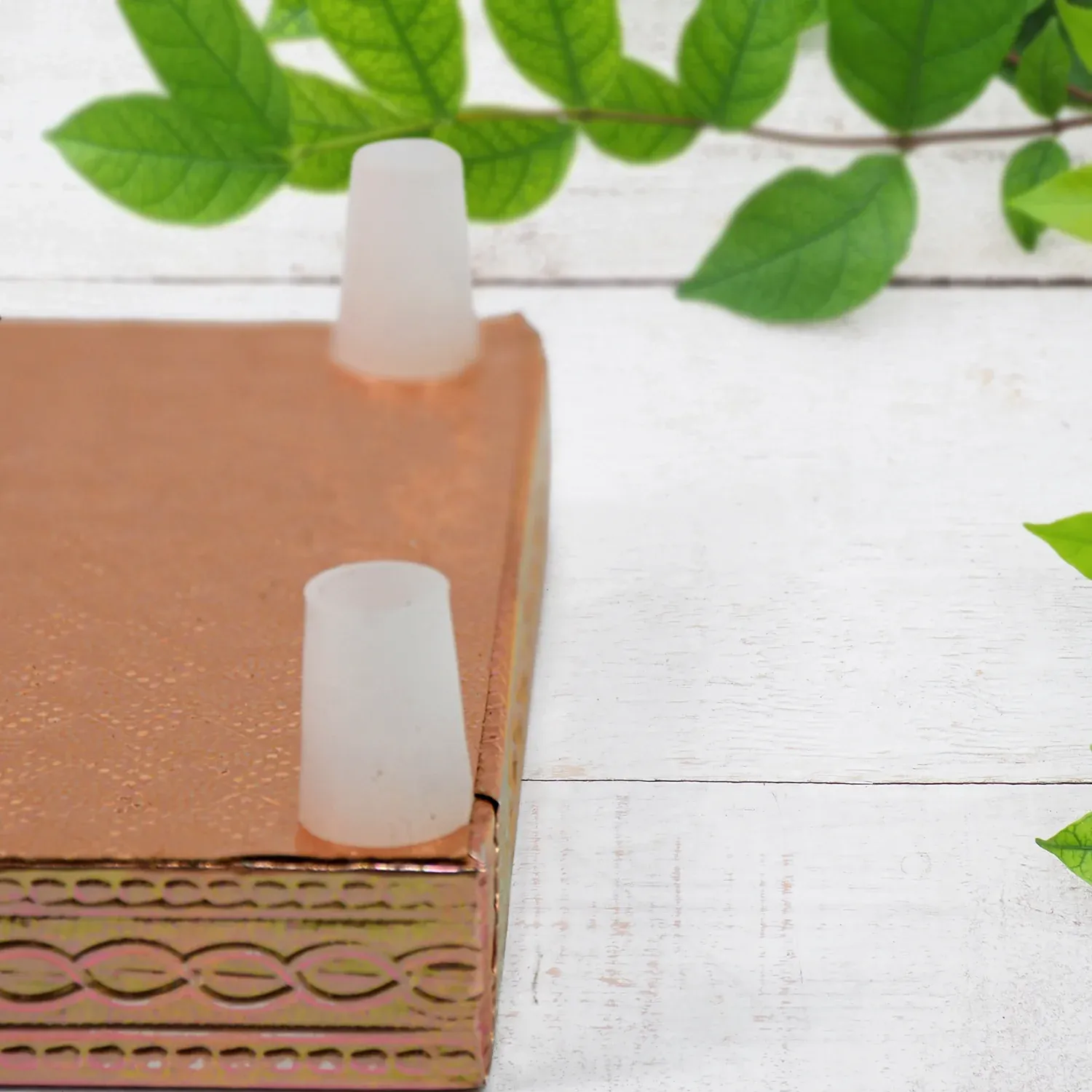 Meenakari Puja Chowki – Handcrafted Wooden Bajot Set | VoltDesk - Detailed Feature View 5