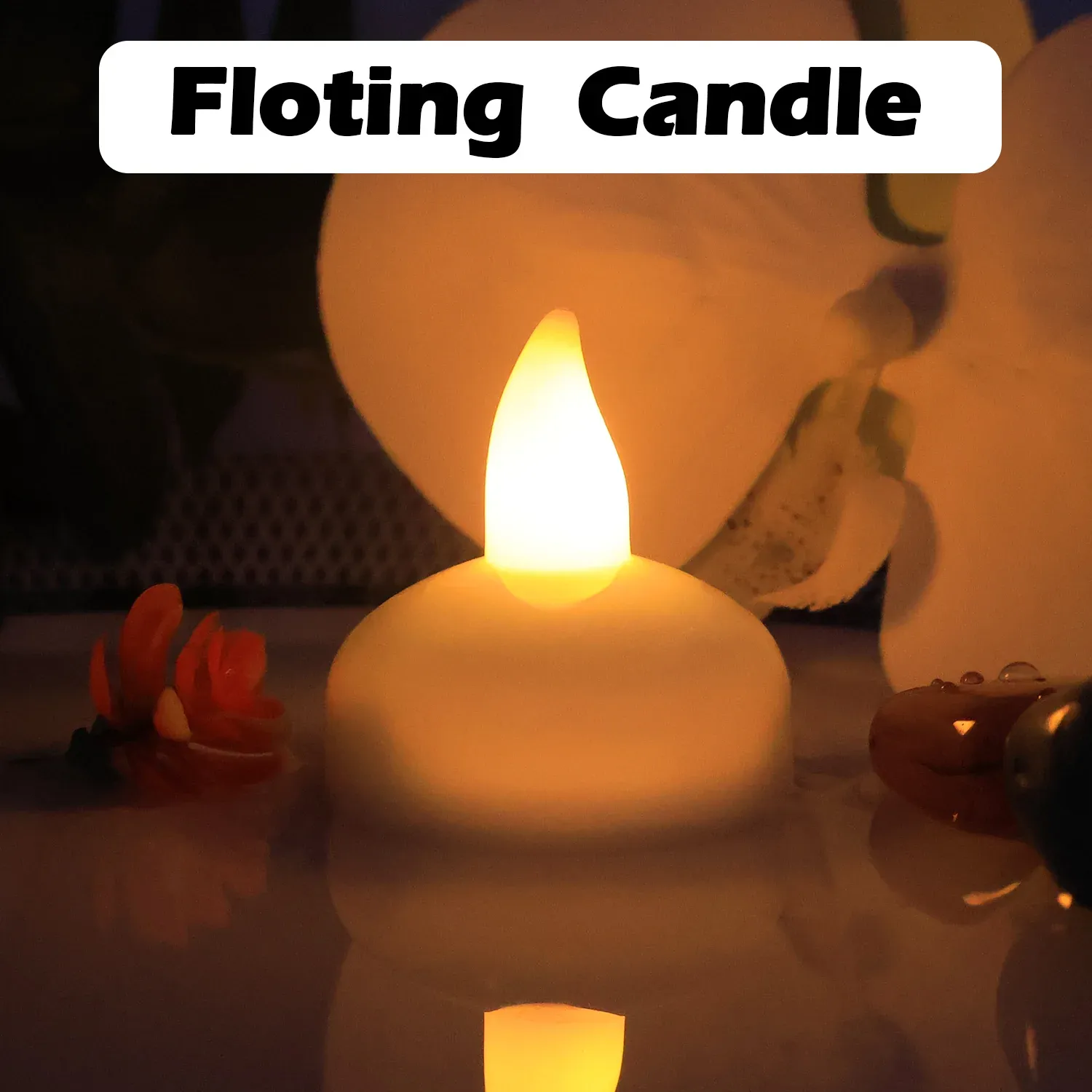 LED Floating Smokeless Candles (12 Pc) - Detailed Feature View 3