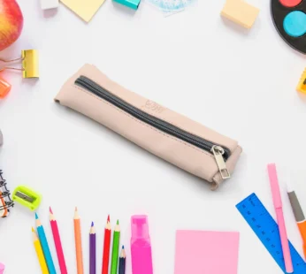 Leather Pencil Case high-quality leather pencil pouch ideal of School (1Pc)