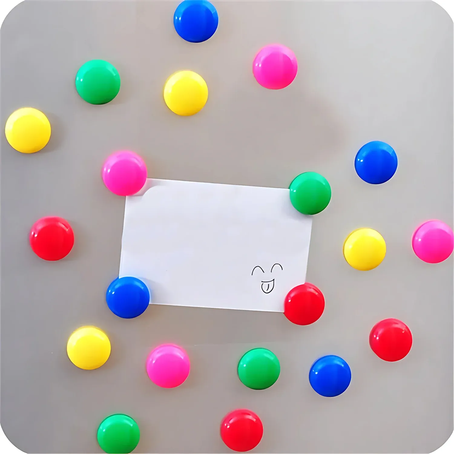 Yellow Board Magnets Circular Plastic Buttons (1 Pc) - Detailed Feature View 6