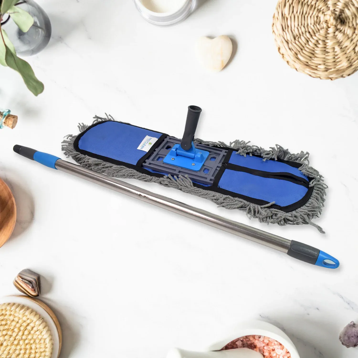 Wet & Dry Cotton Pad Floor Mop with Long Aluminium Handle - Large - Detailed Feature View 3