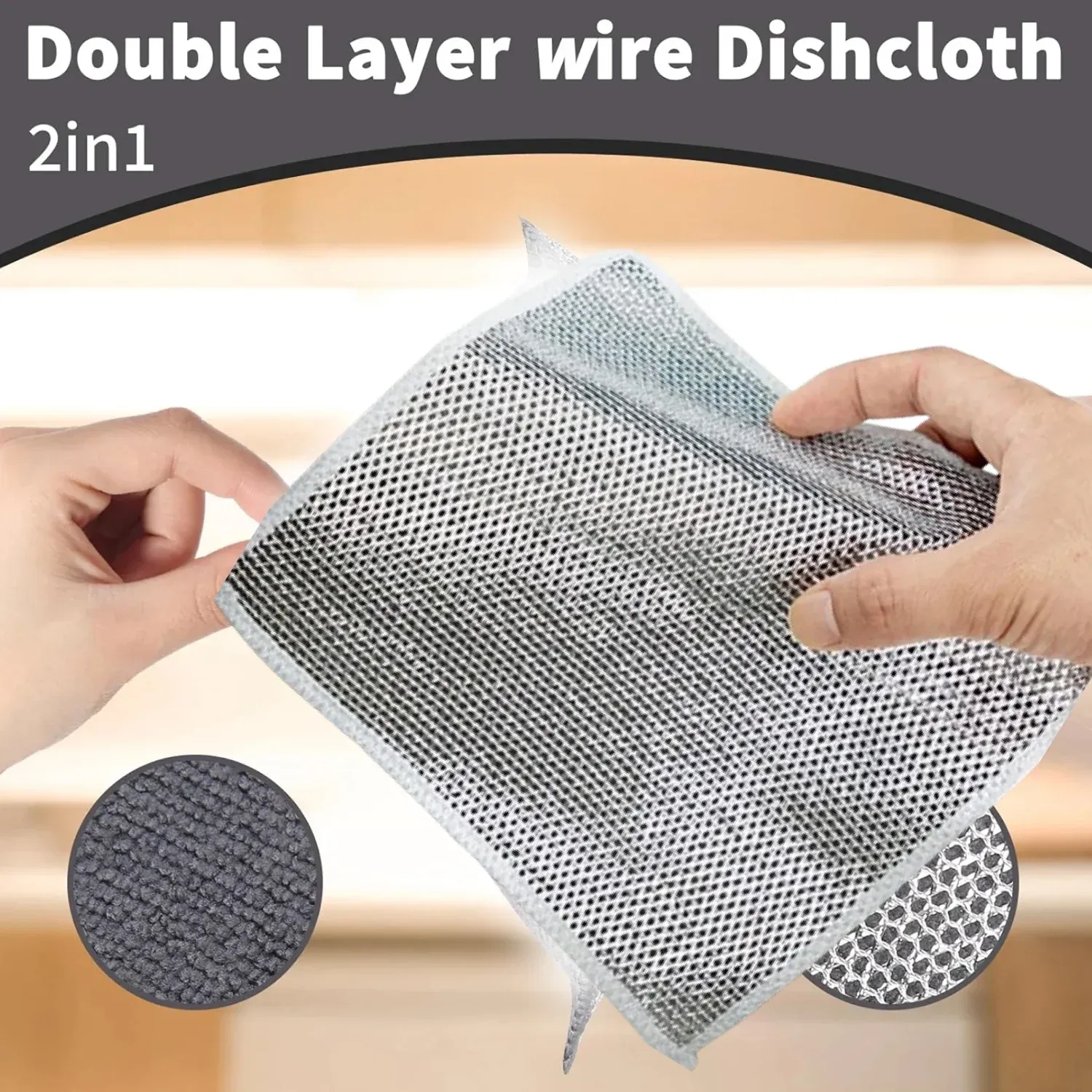 Kitchen Cleaning Set – 3-in-1 Combo with Scrub Pad & Bottle Brush - Detailed Feature View 5