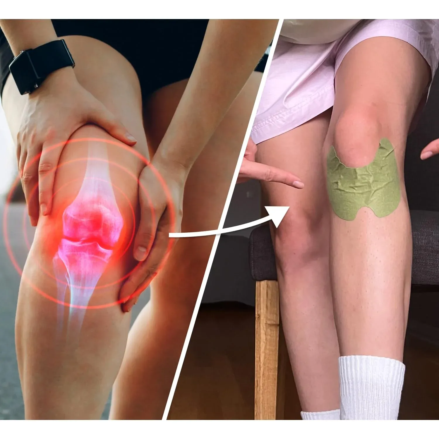 Herbal Knee Relief Patches – 10 Adhesive Pain Support Patches - Detailed Feature View 9