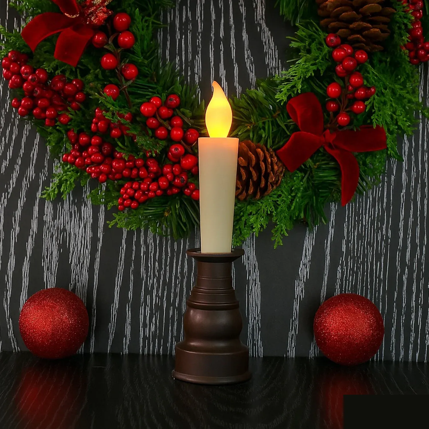 Premium LED Flameless Candle with Holder (1 Pc) - Detailed Feature View 2