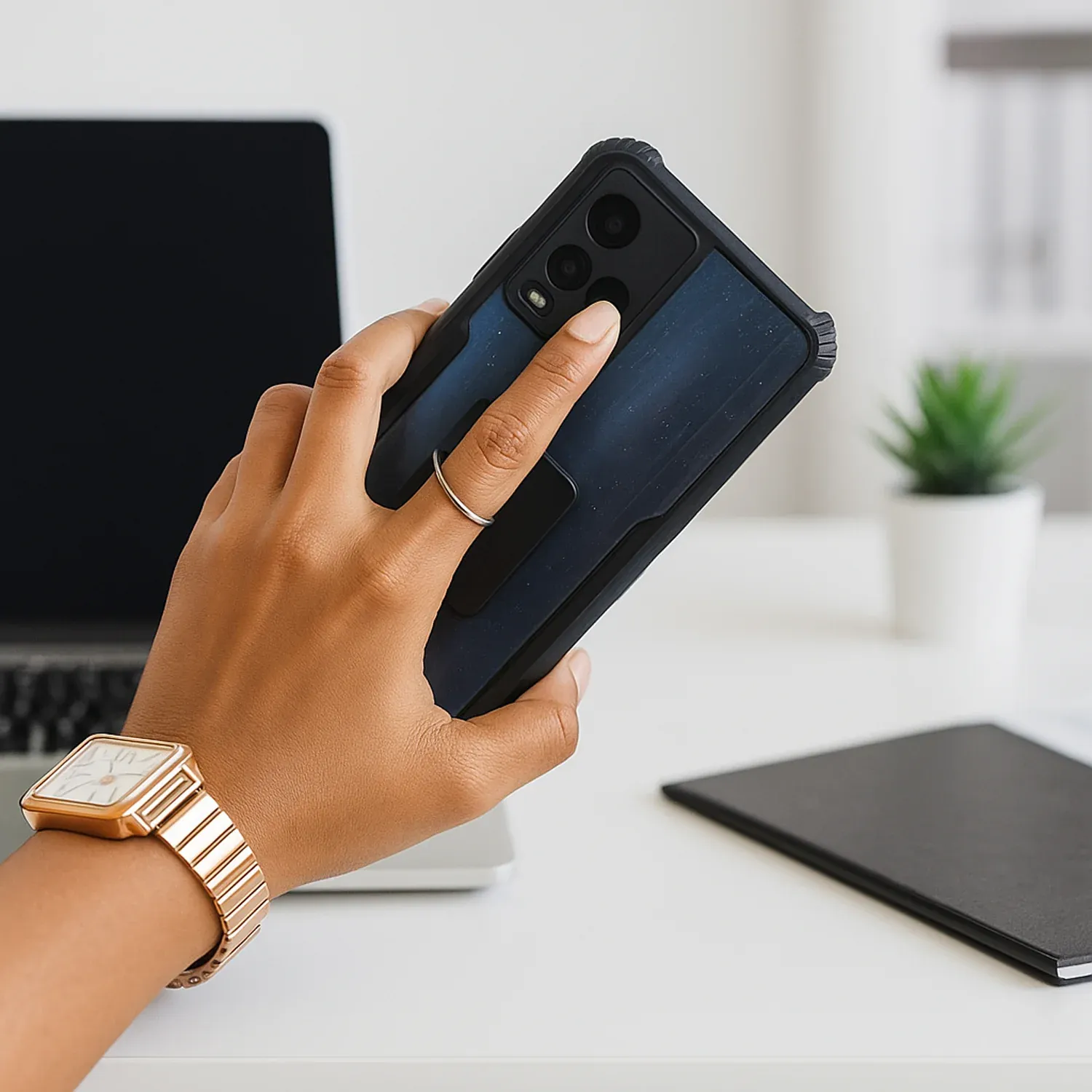 360° Rotation Mobile Phone Finger Ring Stand Holder - Mix Colors - Detailed Feature View 4