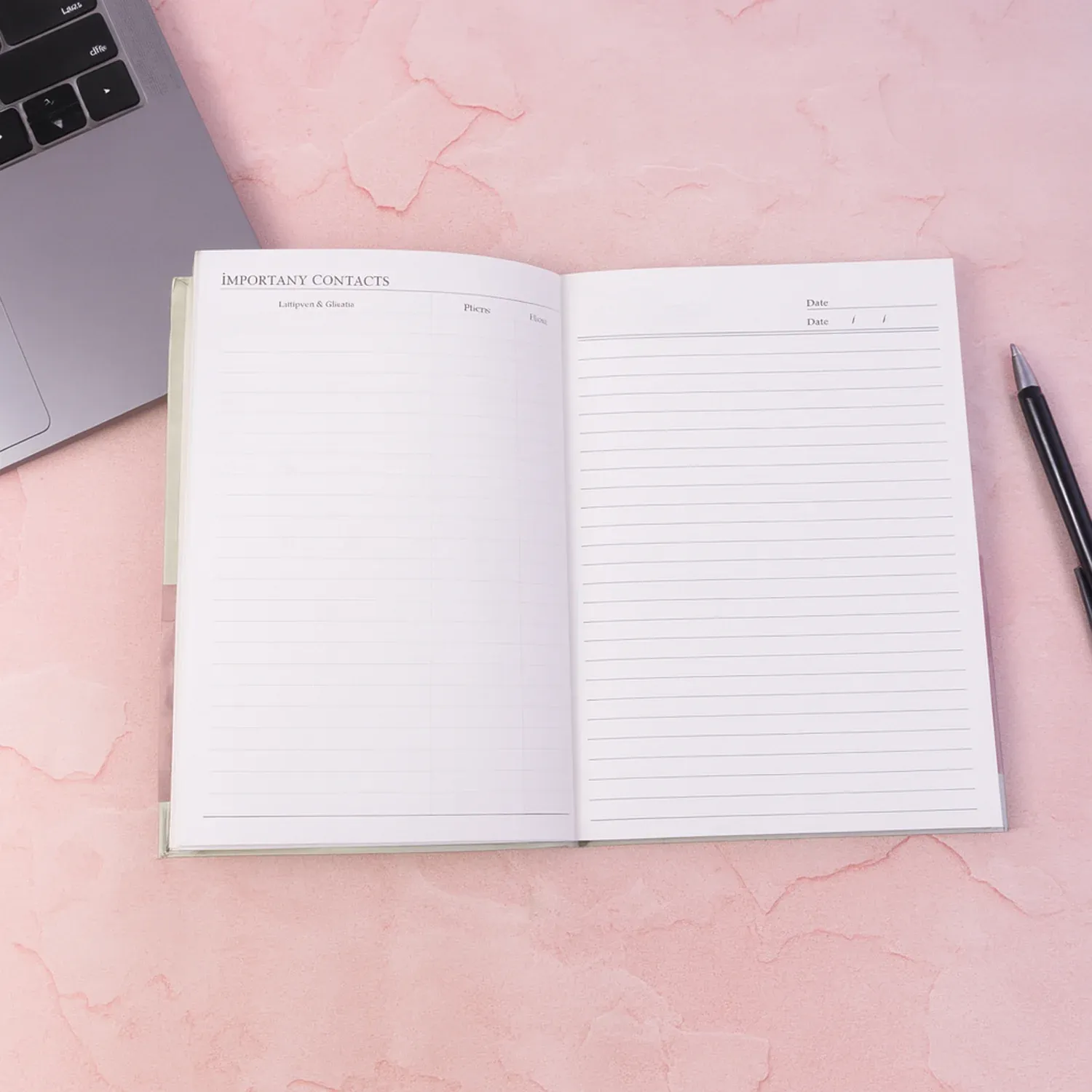 Hardbound Diary & Notebook – 100 Pages, 240x180mm - Detailed Feature View 2