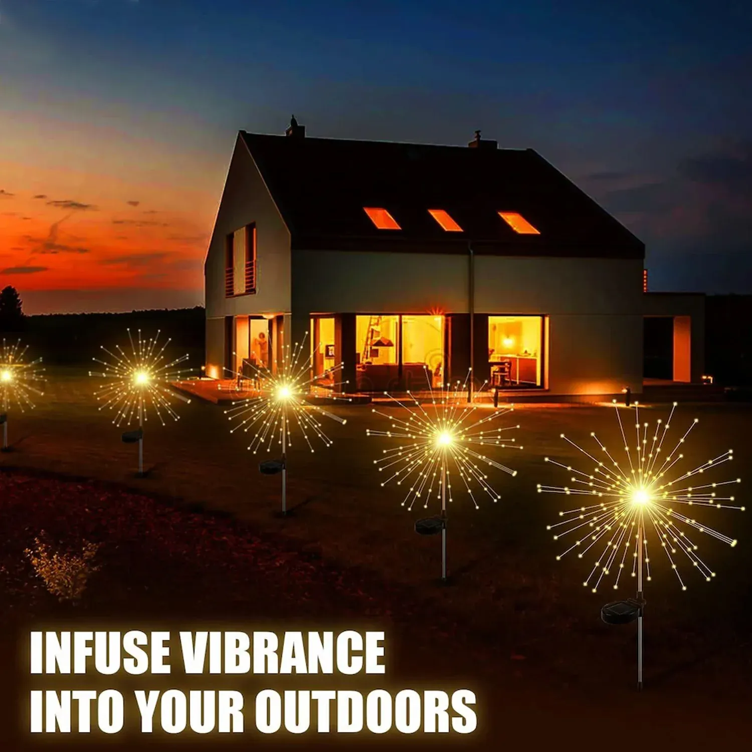 Decorative Solar Firework LED Garden Lights (2 Pc) - Detailed Feature View 7