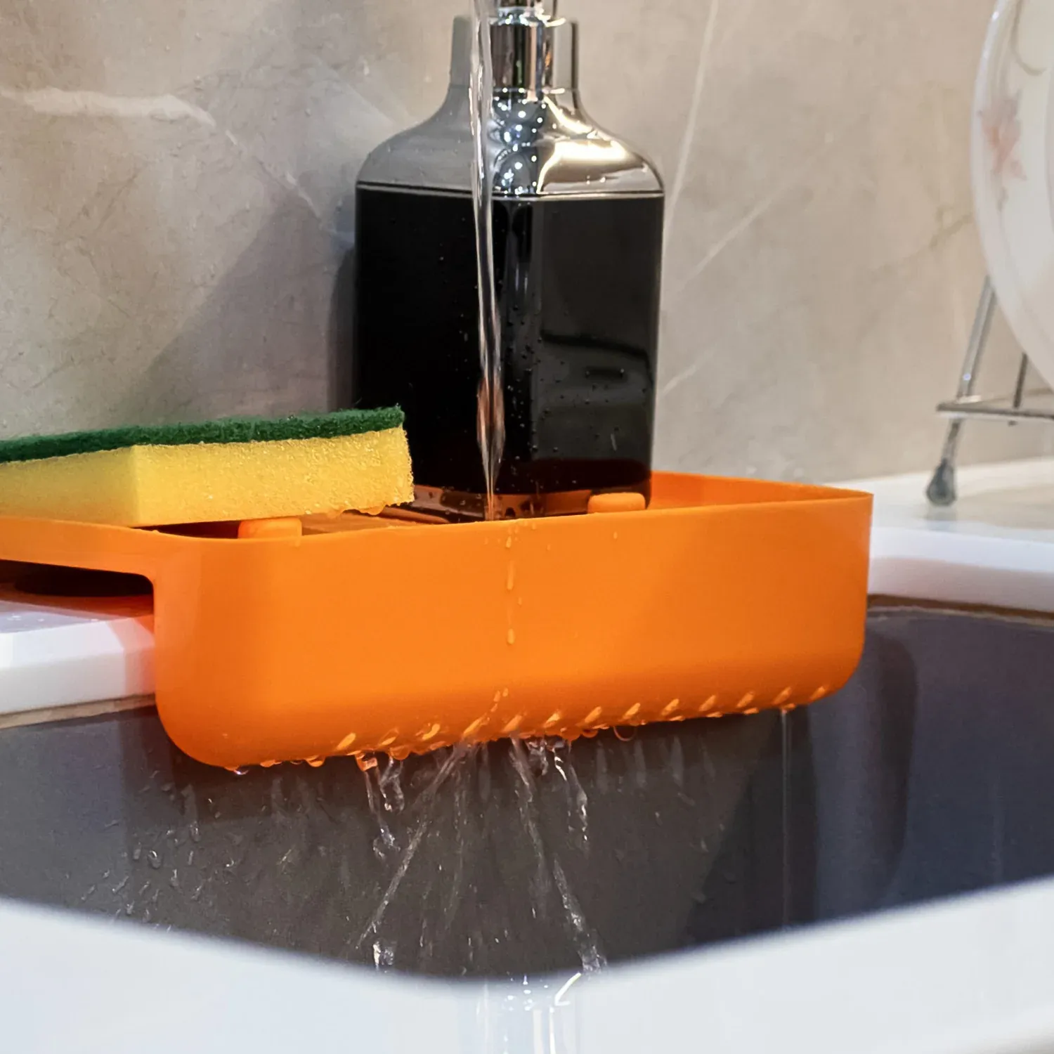 Sink Drainer Shelf – Multifunctional Plastic Storage | Garth - Detailed Feature View 2