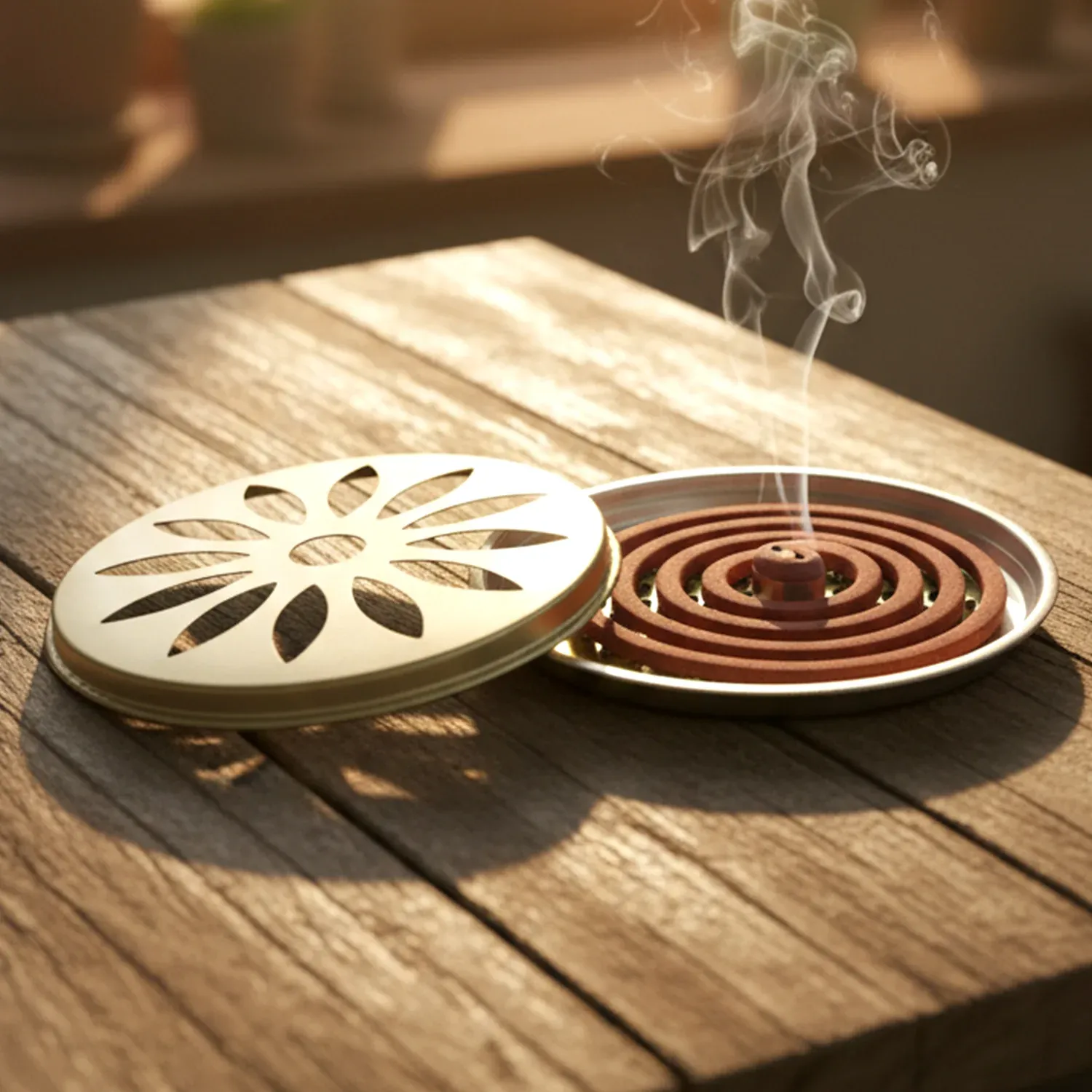 Metal Mosquito Coil Stand with Protective Cover – Durable and Safe - Detailed Feature View 2