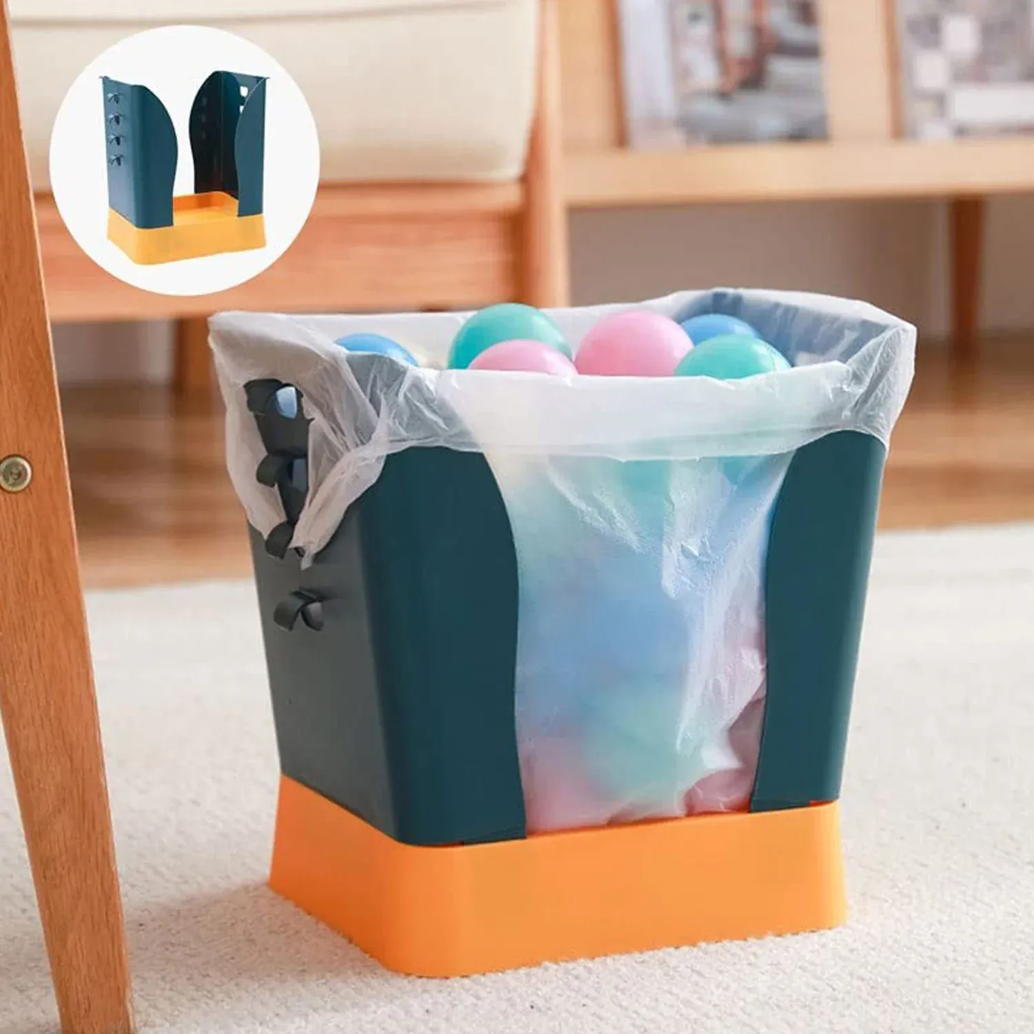 Premium Expandable Waste Bin – Compact & Portable | Velvet Wheels - Buy Online at Alikart