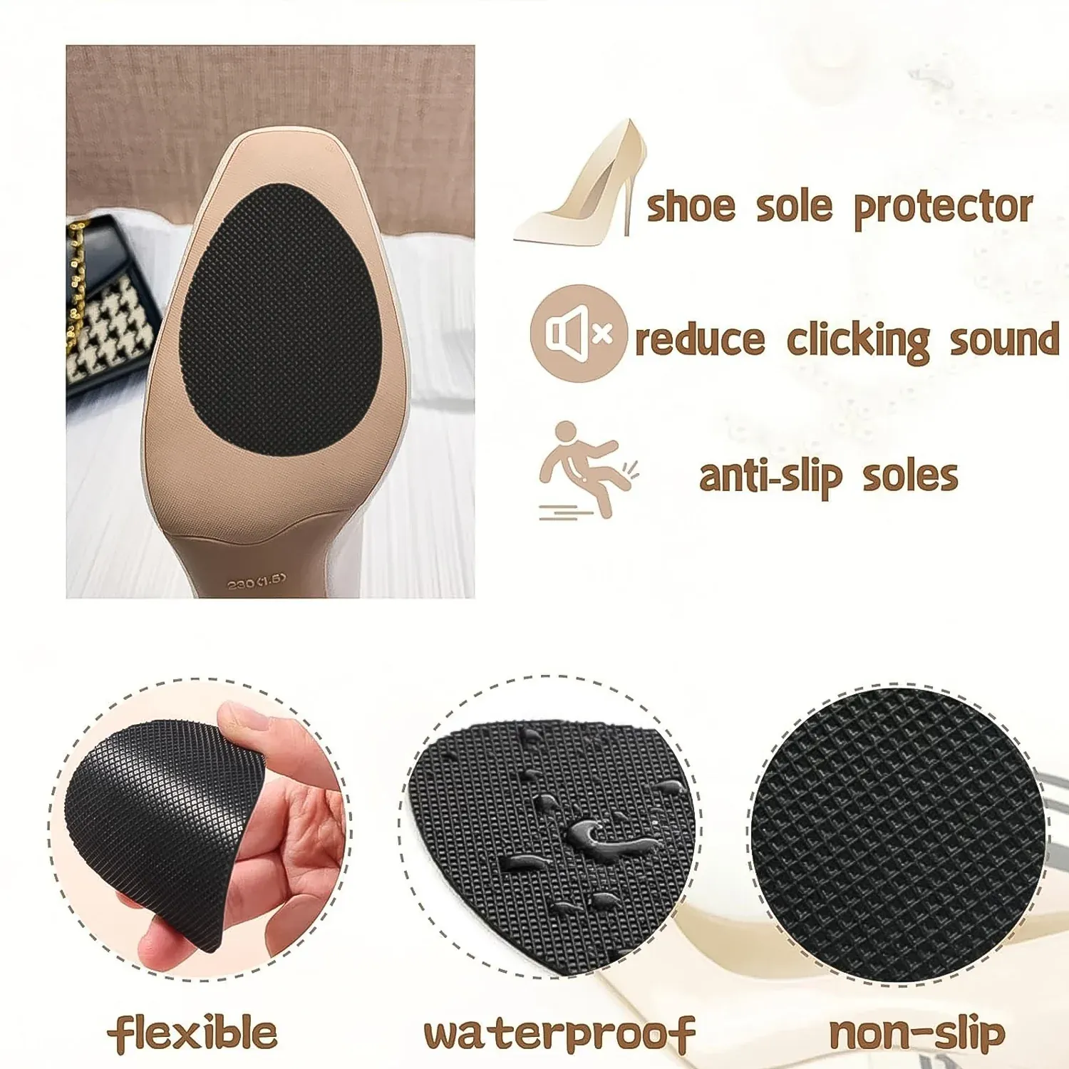 Anti-Slip Shoe Grip Sticker – Durable Self-Adhesive Traction Pad - Detailed Feature View 5