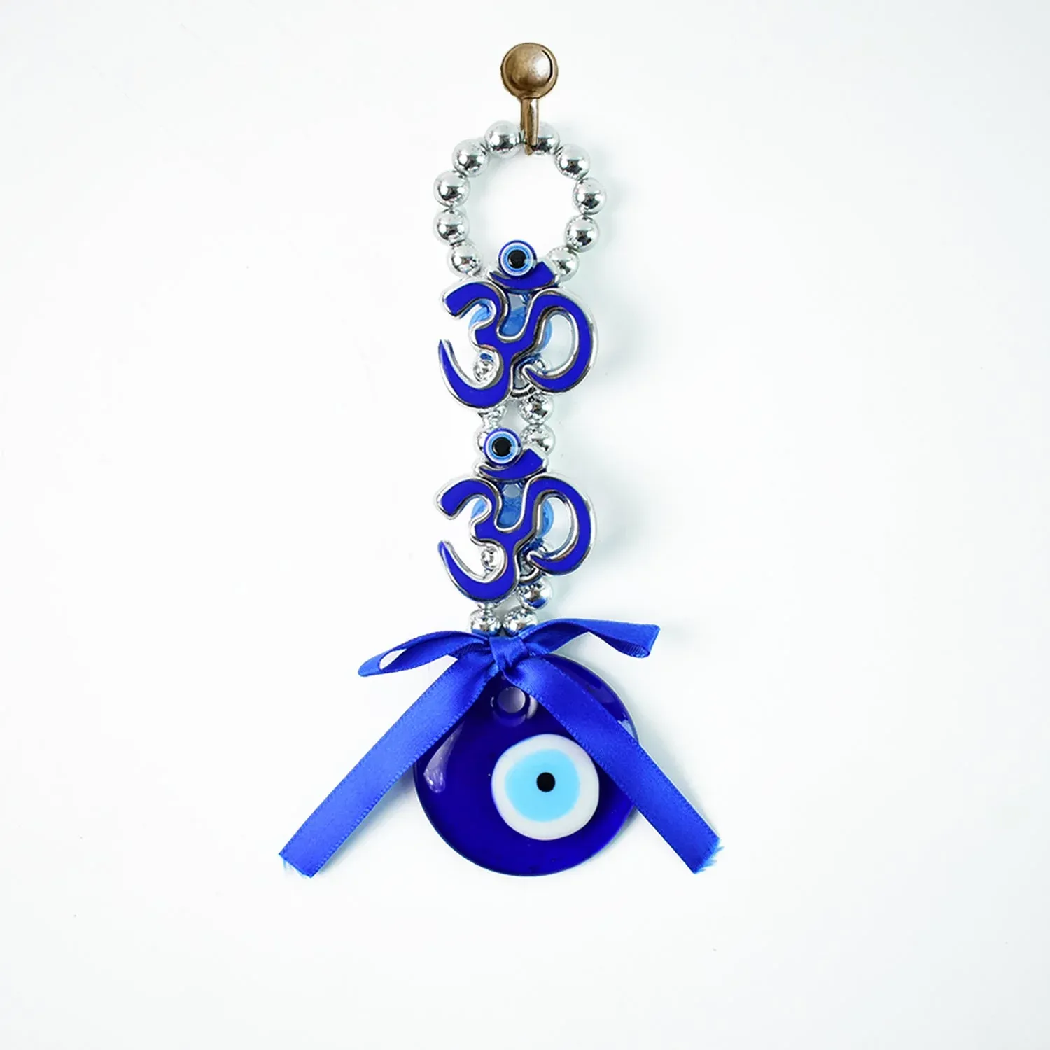 Double OM Evil Eye Hanging – Spiritual Protection Decor - Detailed Feature View 4