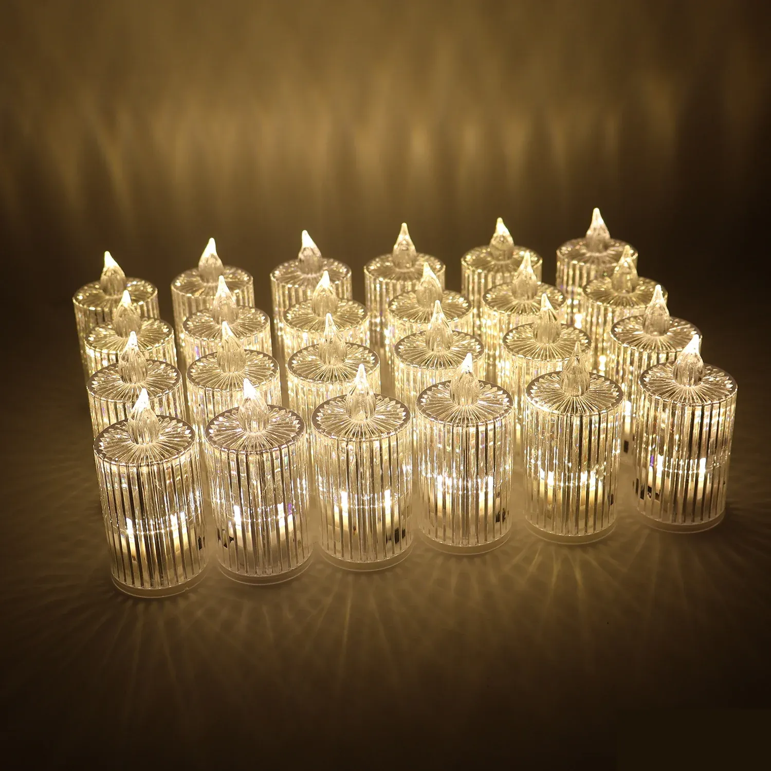 LED Flameless Decorative Candle Set – Smokeless Crystal Design - Detailed Feature View 3