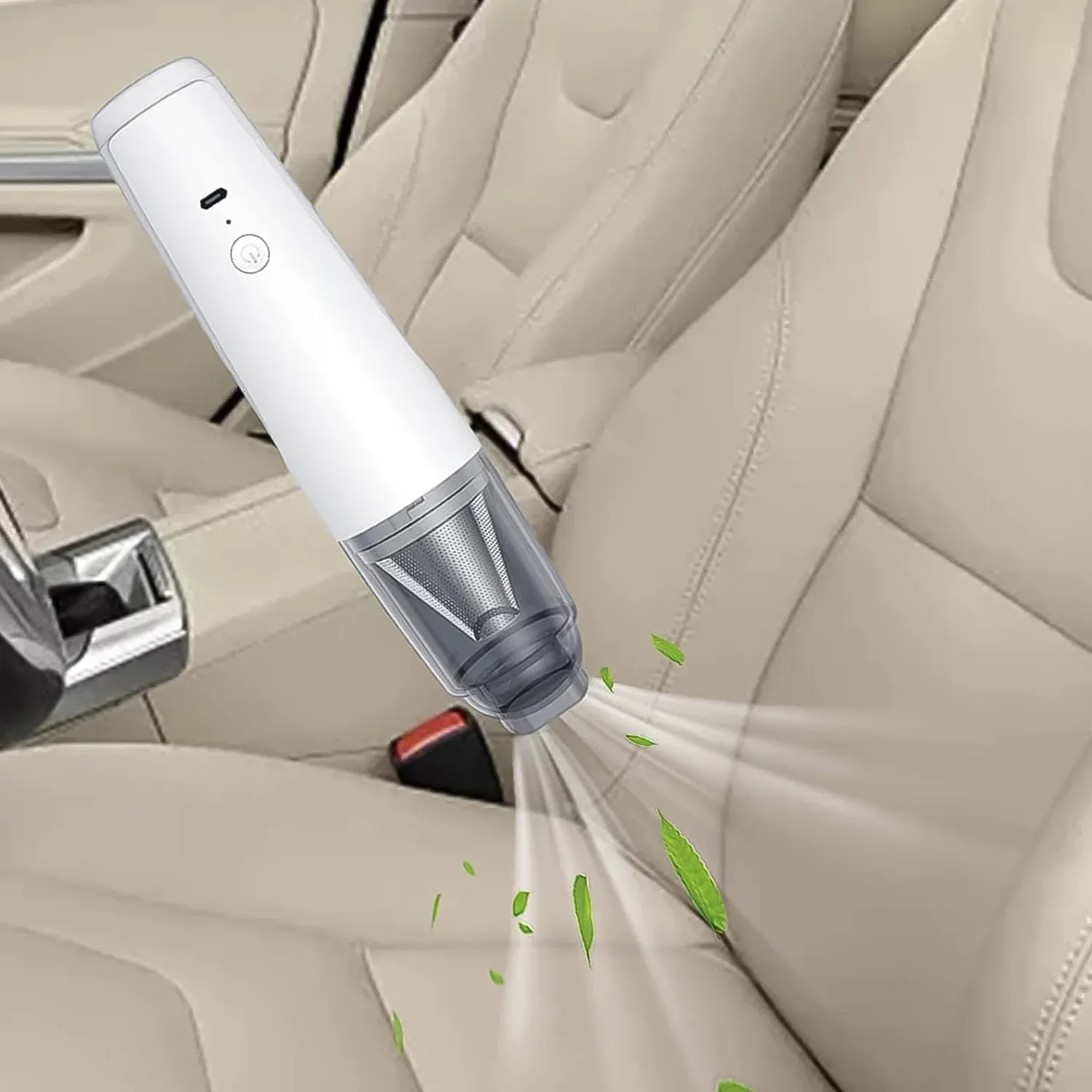 Cordless Rechargeable Mini Handheld Vacuum Cleaner Set with 5 Nozzles - Detailed Feature View 3