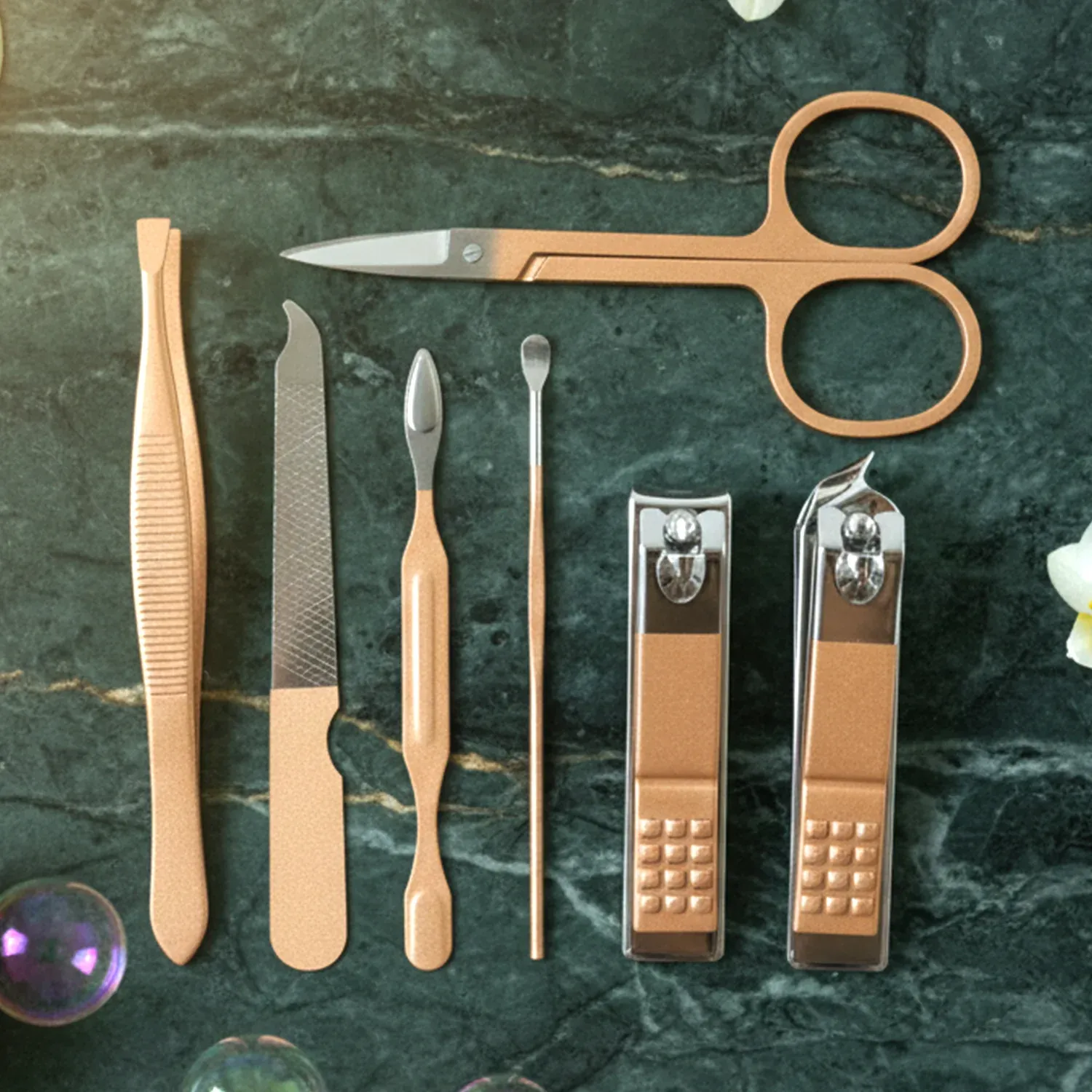 7-in-1 Premium Manicure & Pedicure Grooming Kit with Compact Case - Detailed Feature View 6