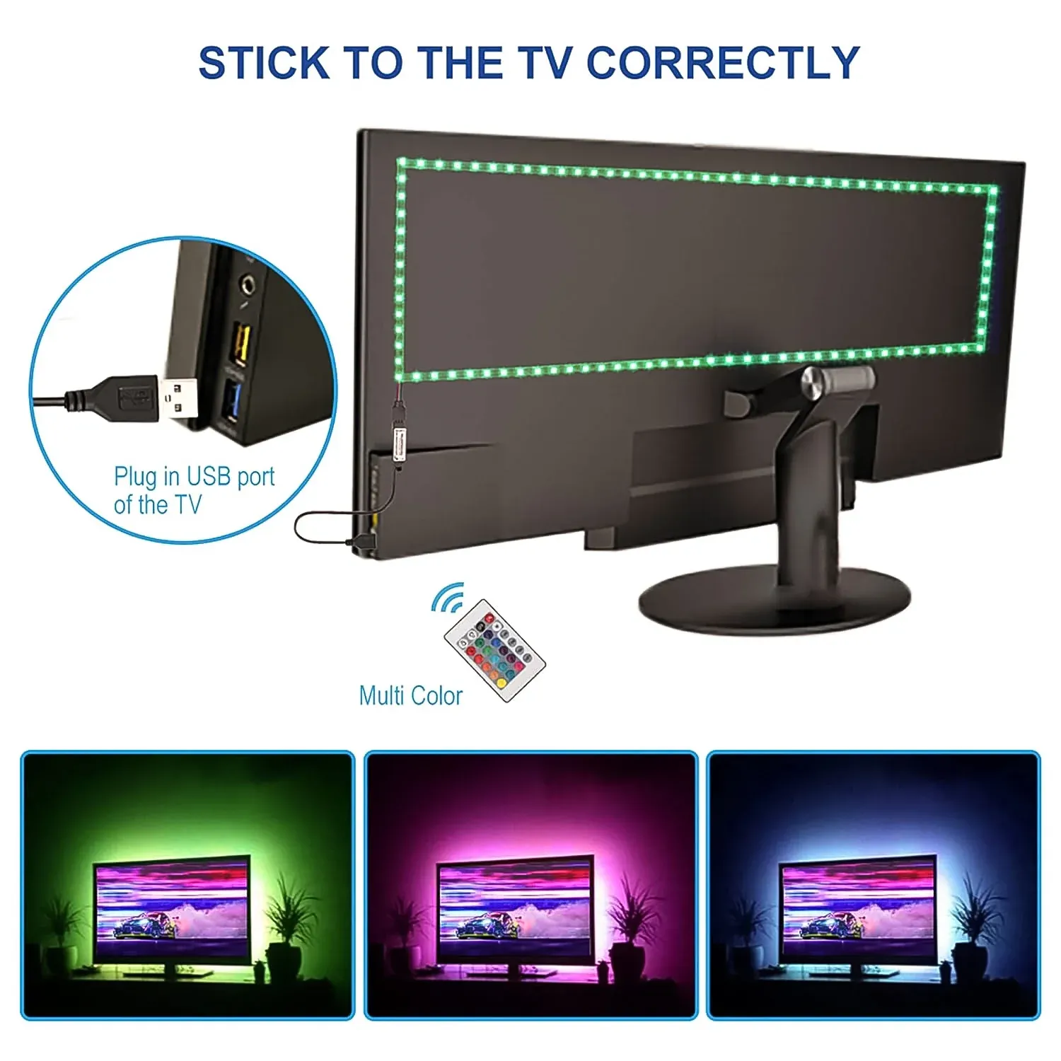 RGB LED Strip Lights – 3M Multi-Colour USB with Remote | Indo Glow - Detailed Feature View 5