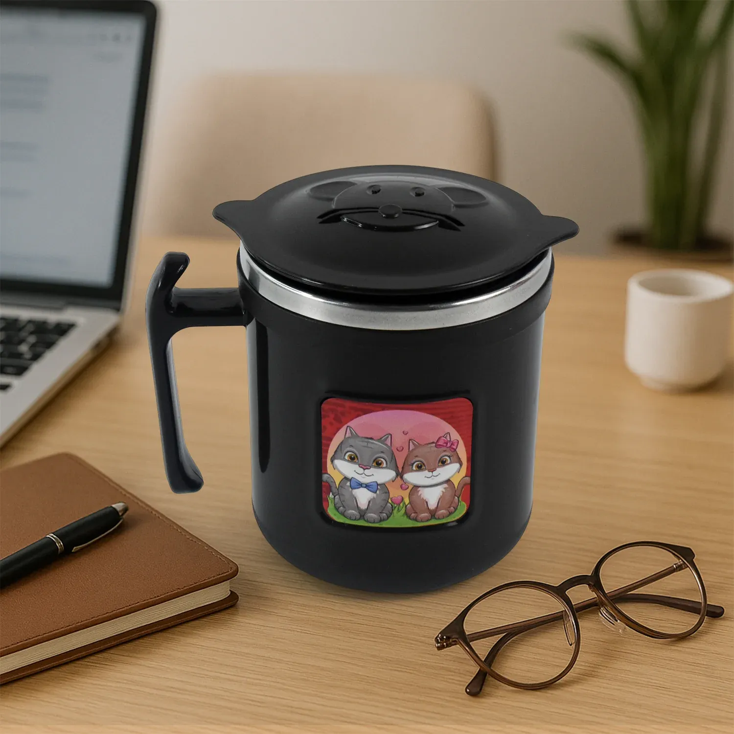 Premium Cat Mug – 250 ml Insulated Stainless Steel for Kids & Gifting - Buy Online at Alikart