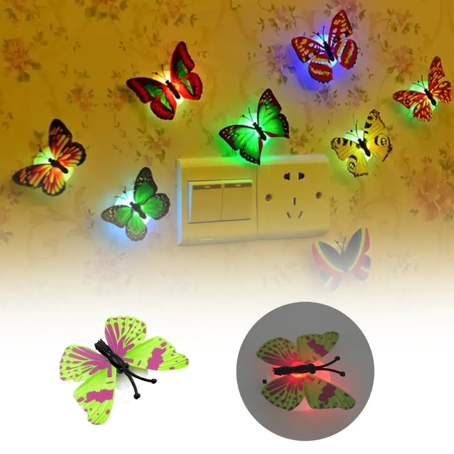 Butterfly 3D Illusion LED Night Lamp – Pack of 50 - Detailed Feature View 2