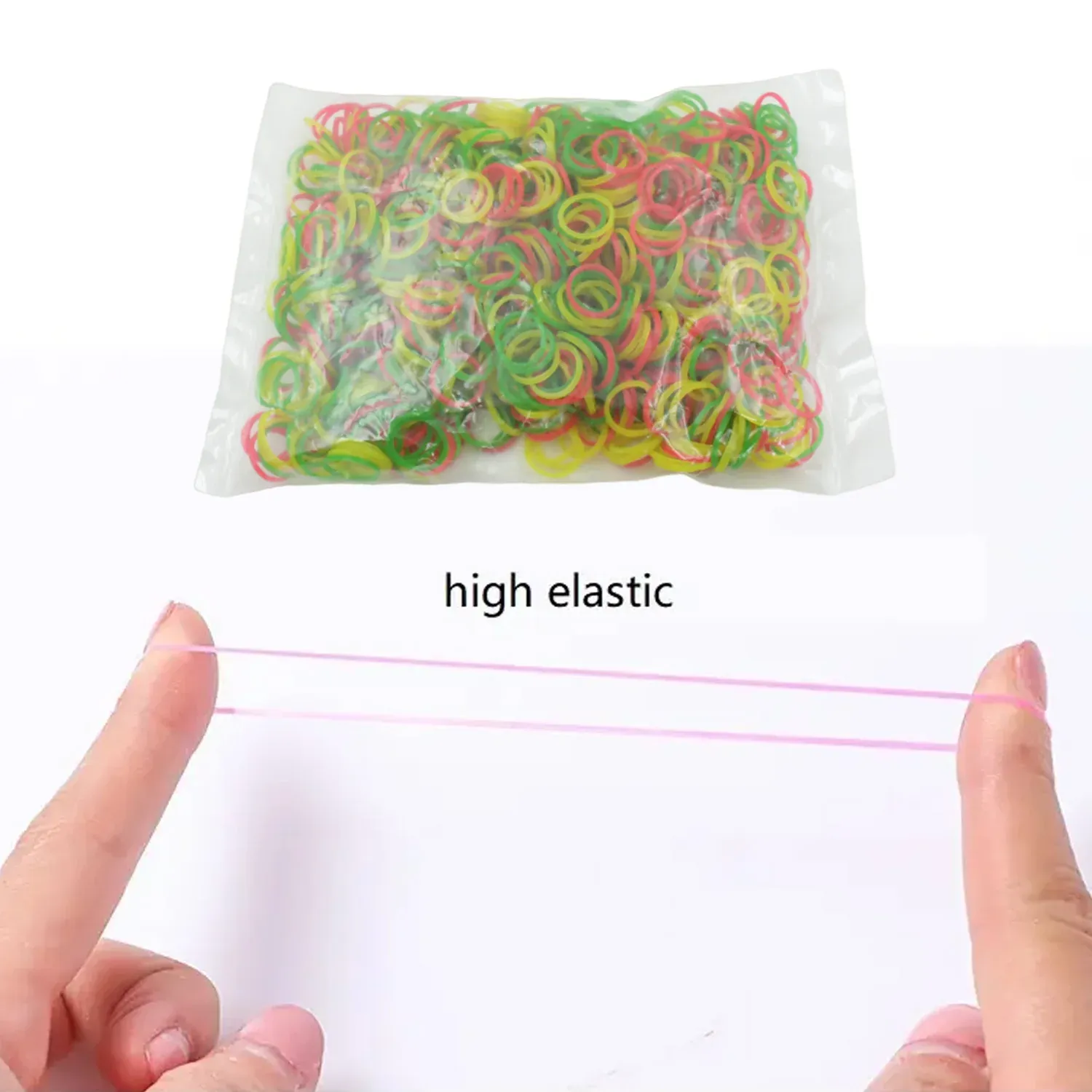 Multicolor Elastic Rubber Bands for Office, Home & Kitchen - 1 Inch, 50 GM - Detailed Feature View 3