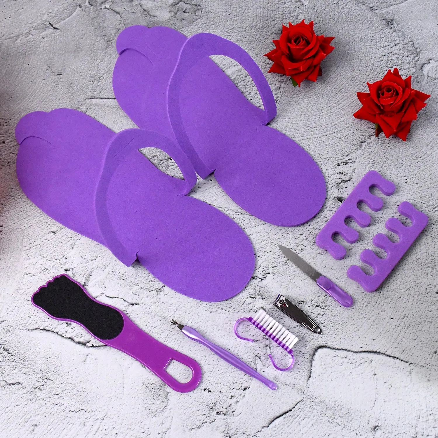 Pedicure Foot Care Kit – 9-Piece Professional Set | Velvet Wellness - Detailed Feature View 3