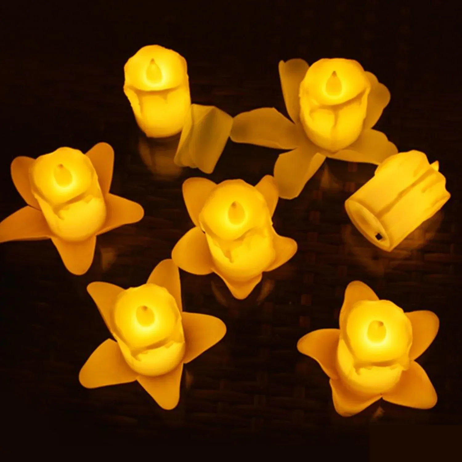 Flameless LED Candles – 24pc Multicolor Melted Design | Fresova - Detailed Feature View 2